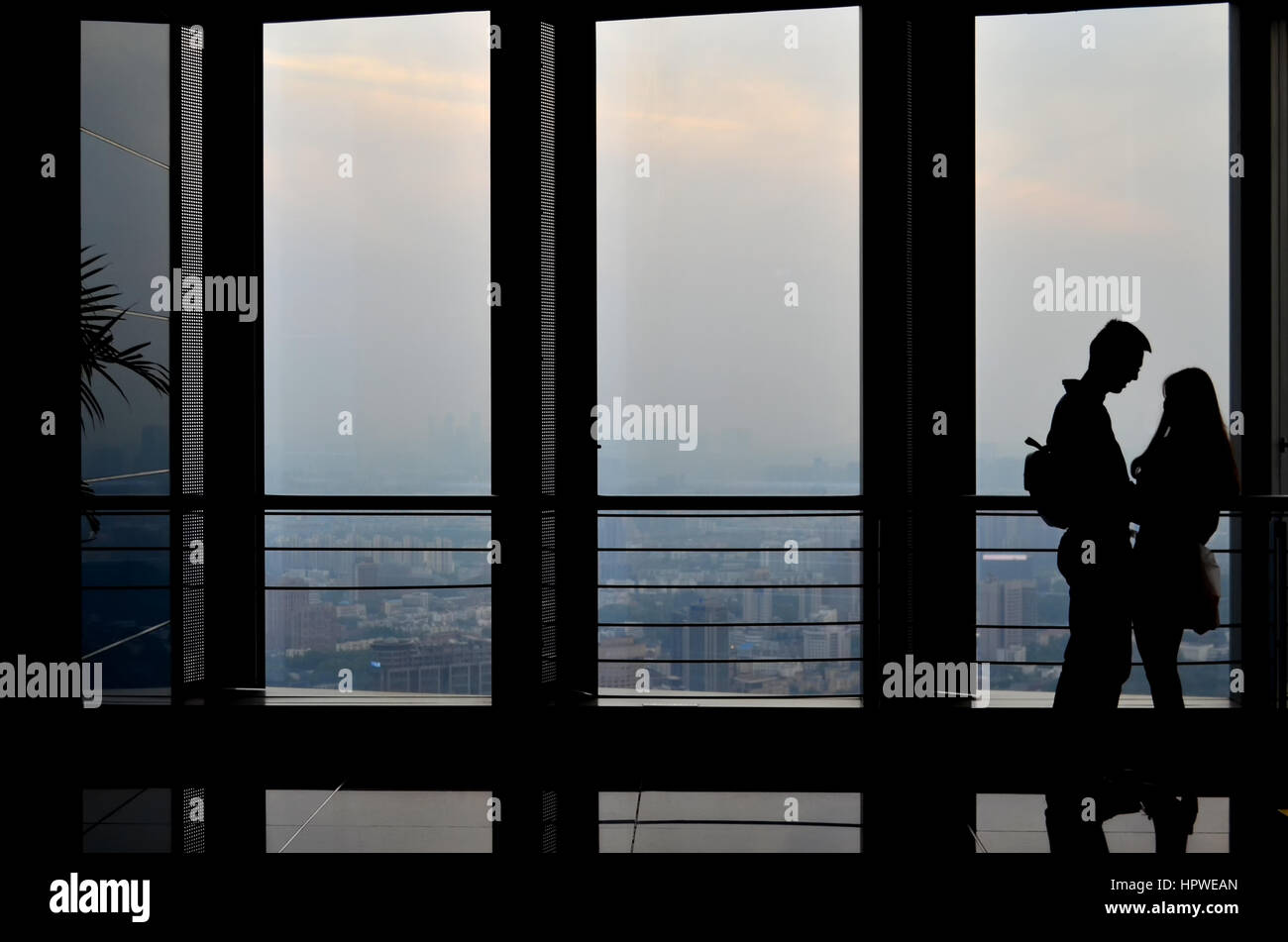 Silhouette of a Couple Stock Photo - Alamy