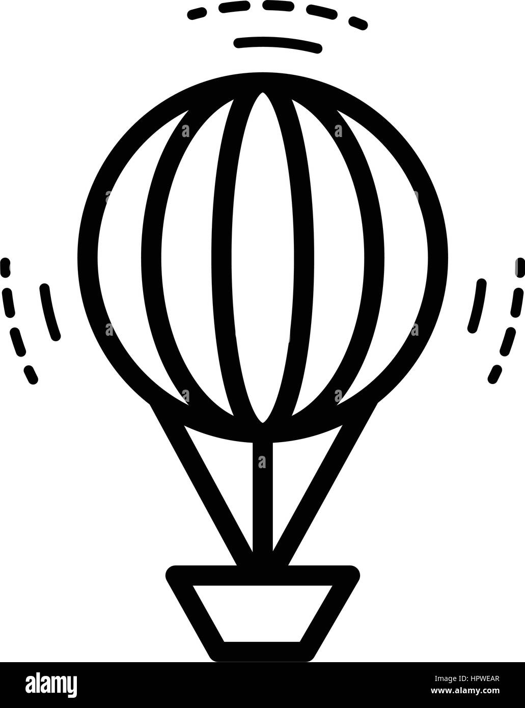 Hot Air Balloon icon line style Stock Vector Image & Art - Alamy