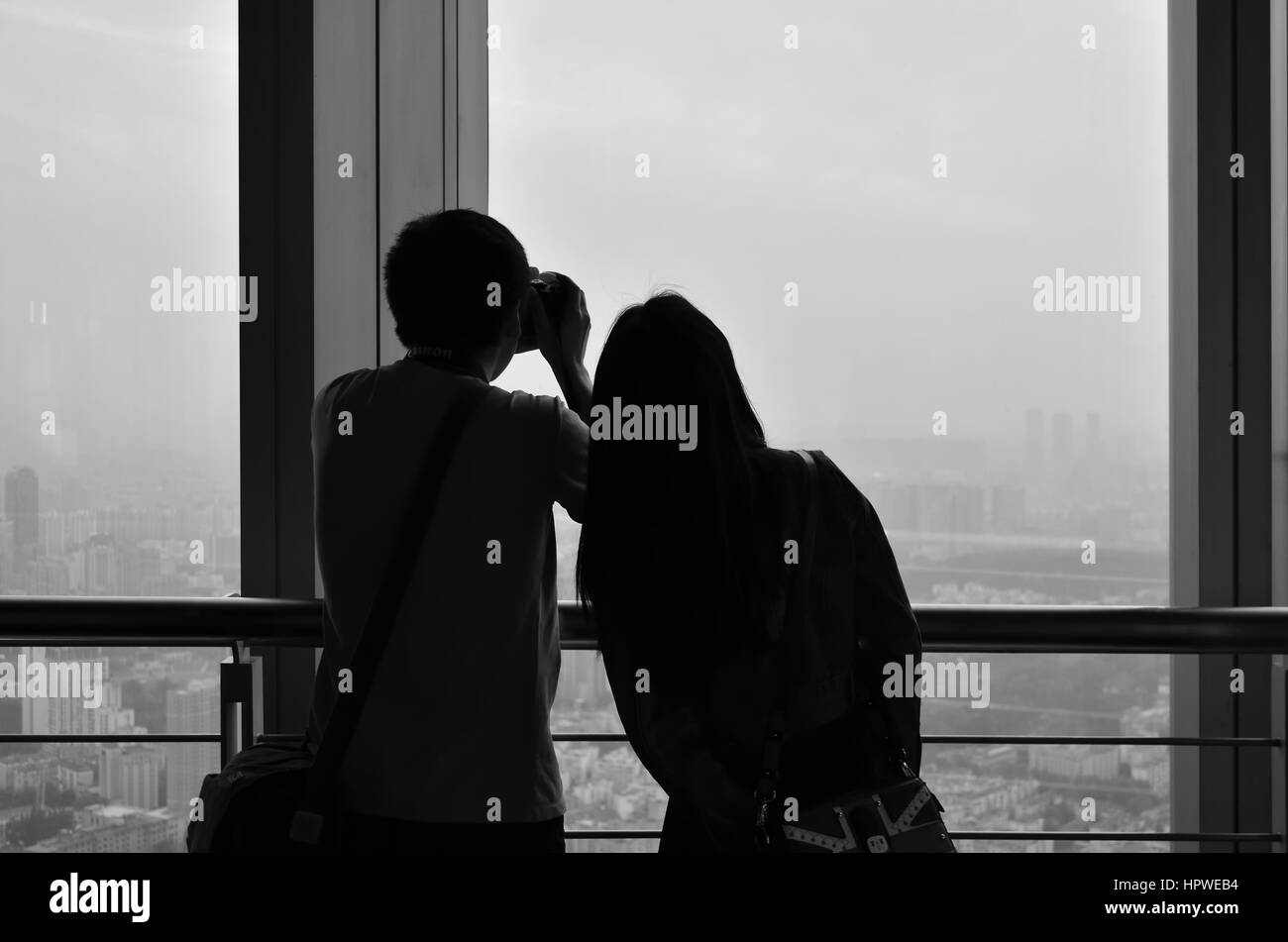 Silhouette of a Couple Stock Photo - Alamy
