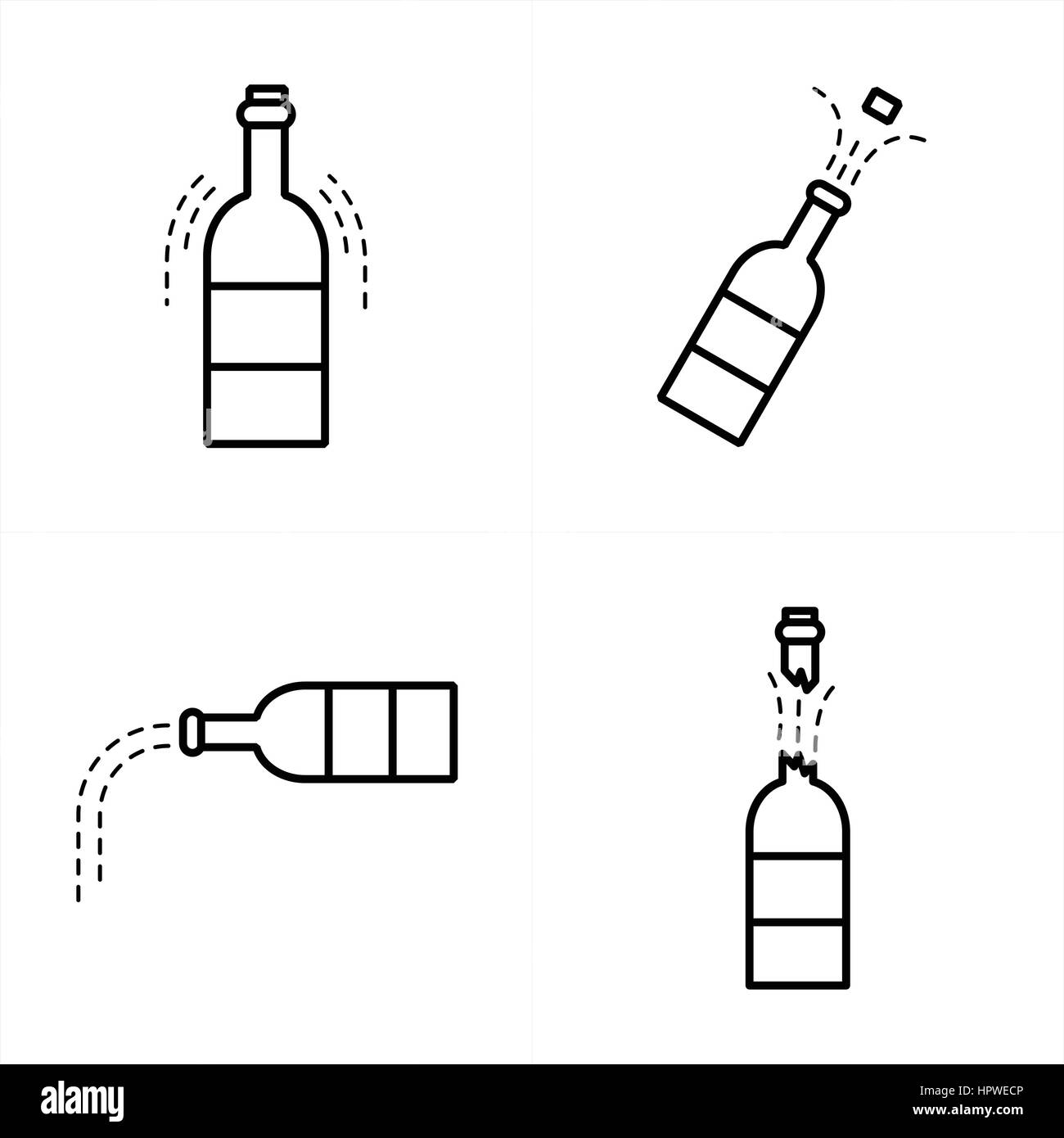 Wine Icon in Vector line style Stock Vector Image & Art - Alamy
