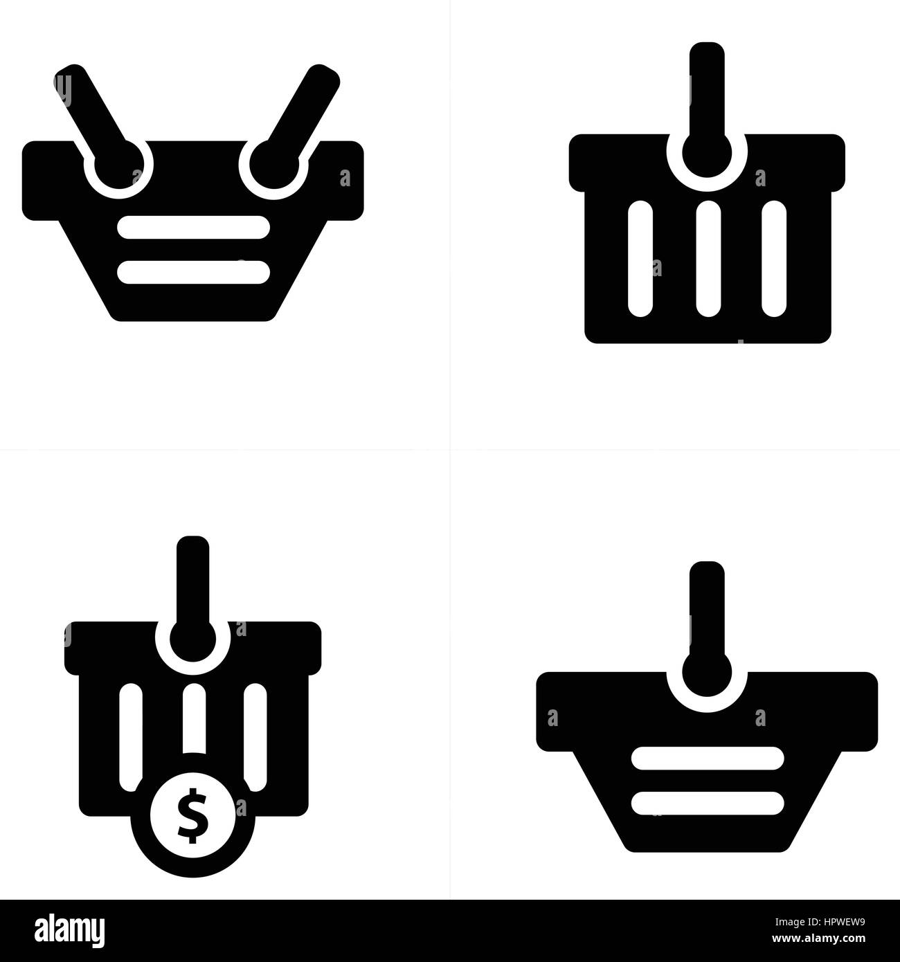 Shopping cart Icon Set Stock Vector Image & Art Alamy