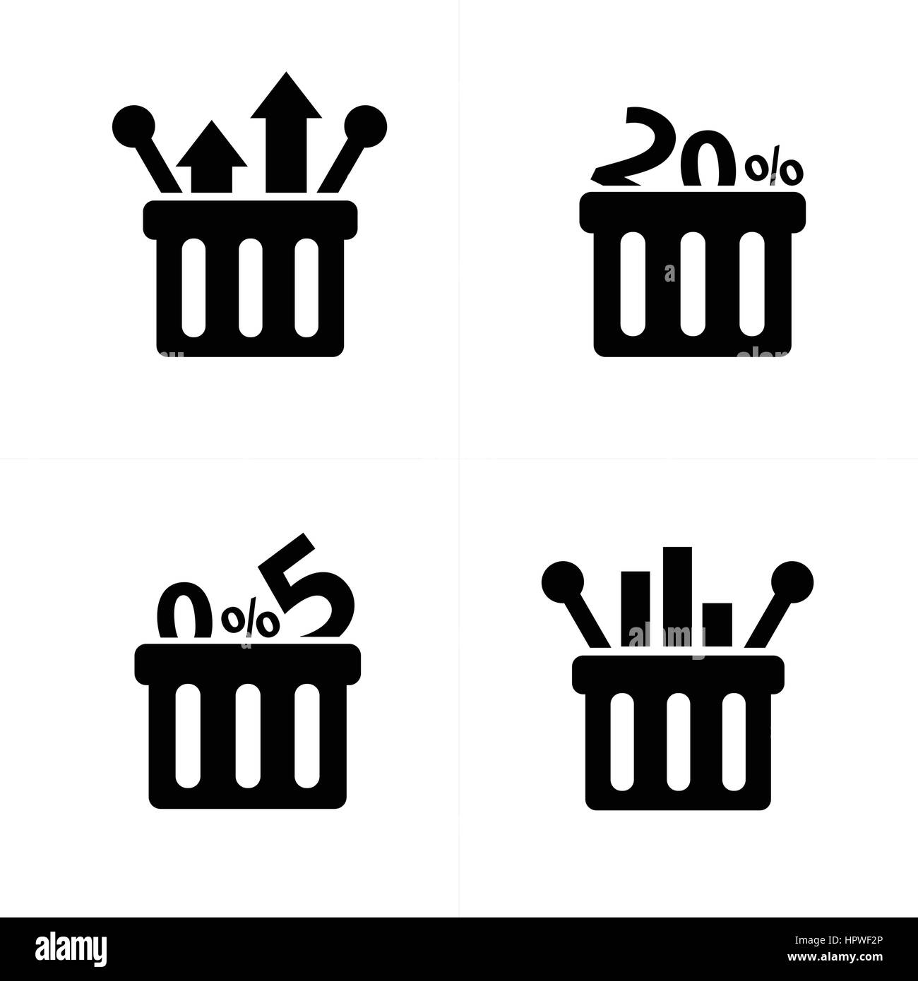 Business Shopping cart Icon Set Stock Vector Image & Art - Alamy