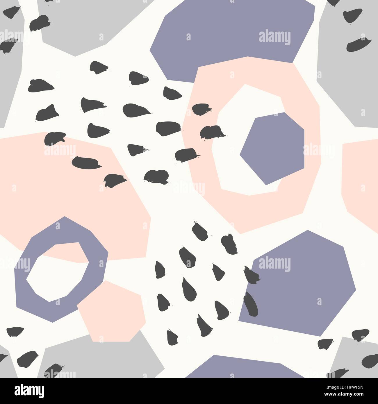 Seamless repeat pattern with geometric shapes in pastel pink, lavender ...
