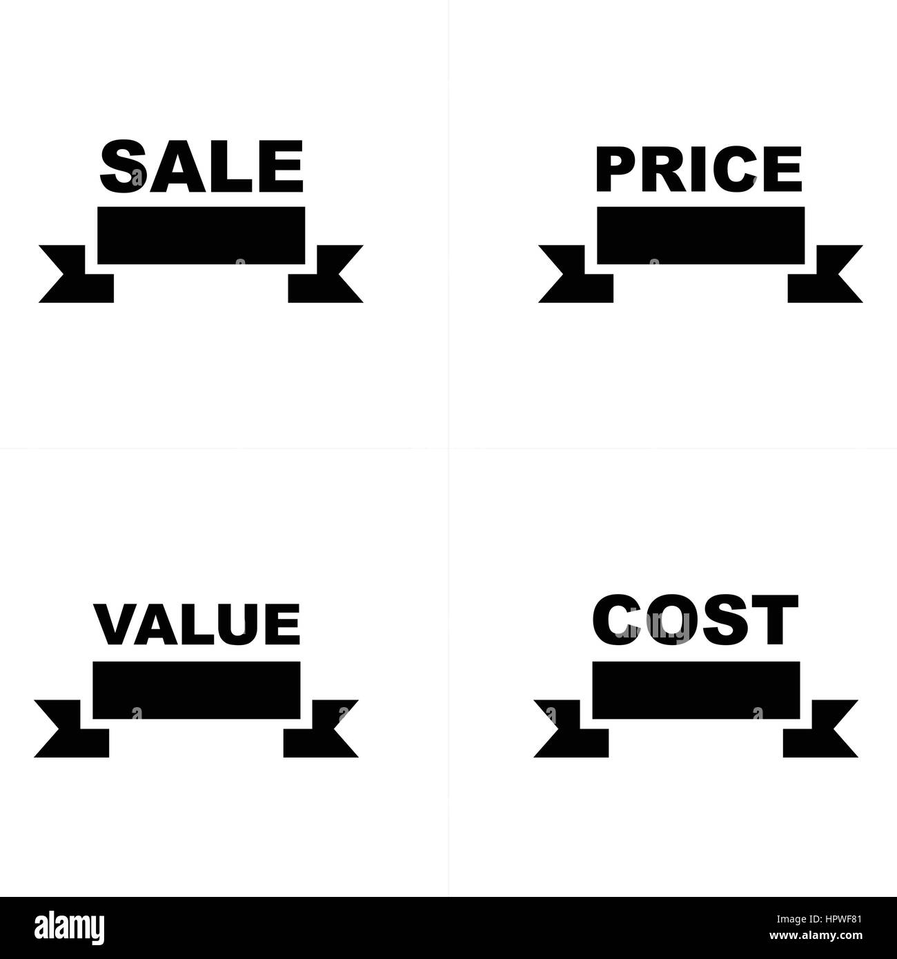 Price tags Set, Sell, Price, Value, Cost Stock Vector Image & Art Alamy