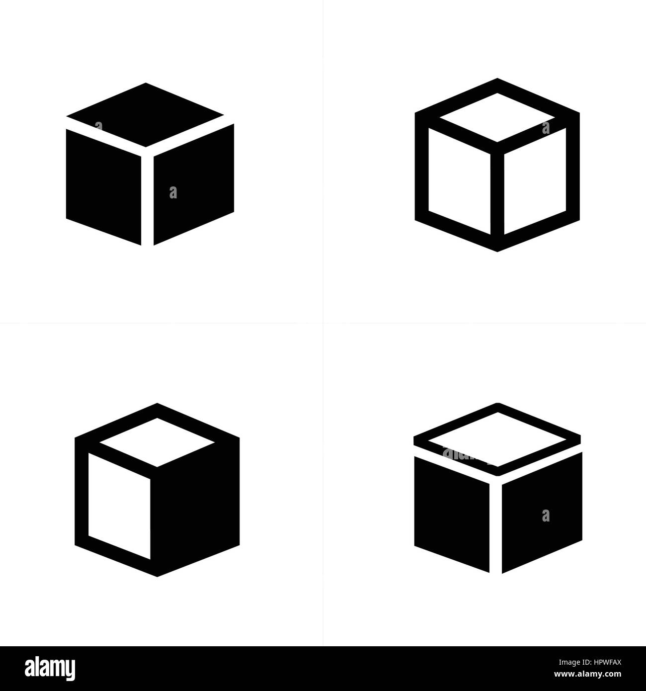 Box icons Stock Vector Images Alamy
