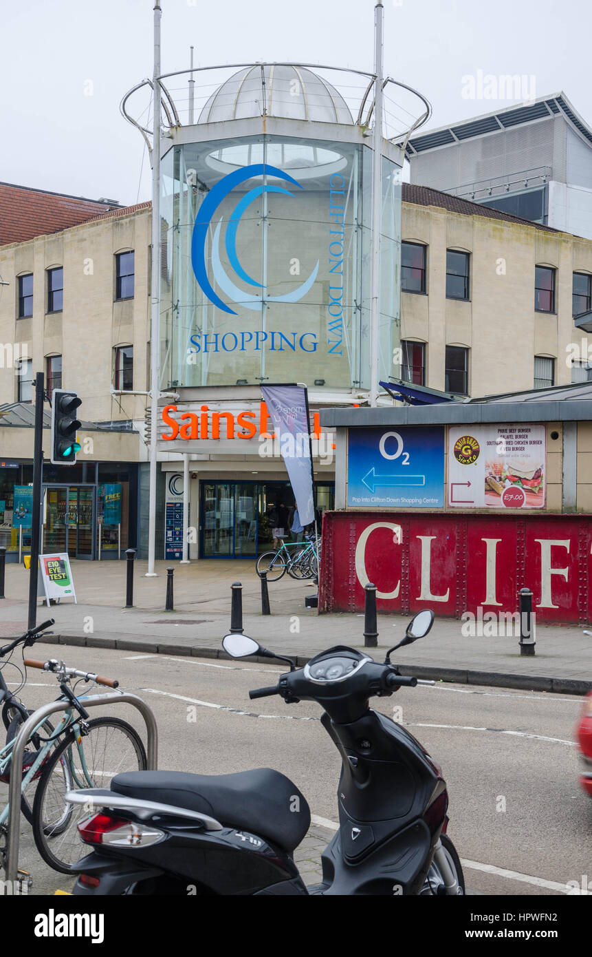 Clifton Down shopping Centre on Whiteladies Road in Bristol Stock Photo