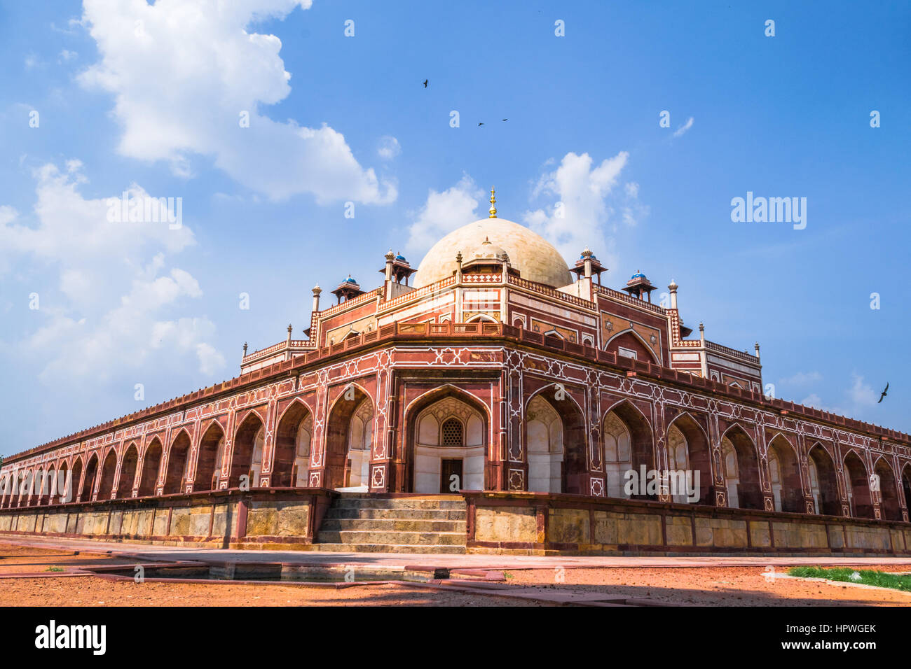 Beautiful view of Humayun's Tomb,  UNESCO World Heritage Centre, Delhi Stock Photo