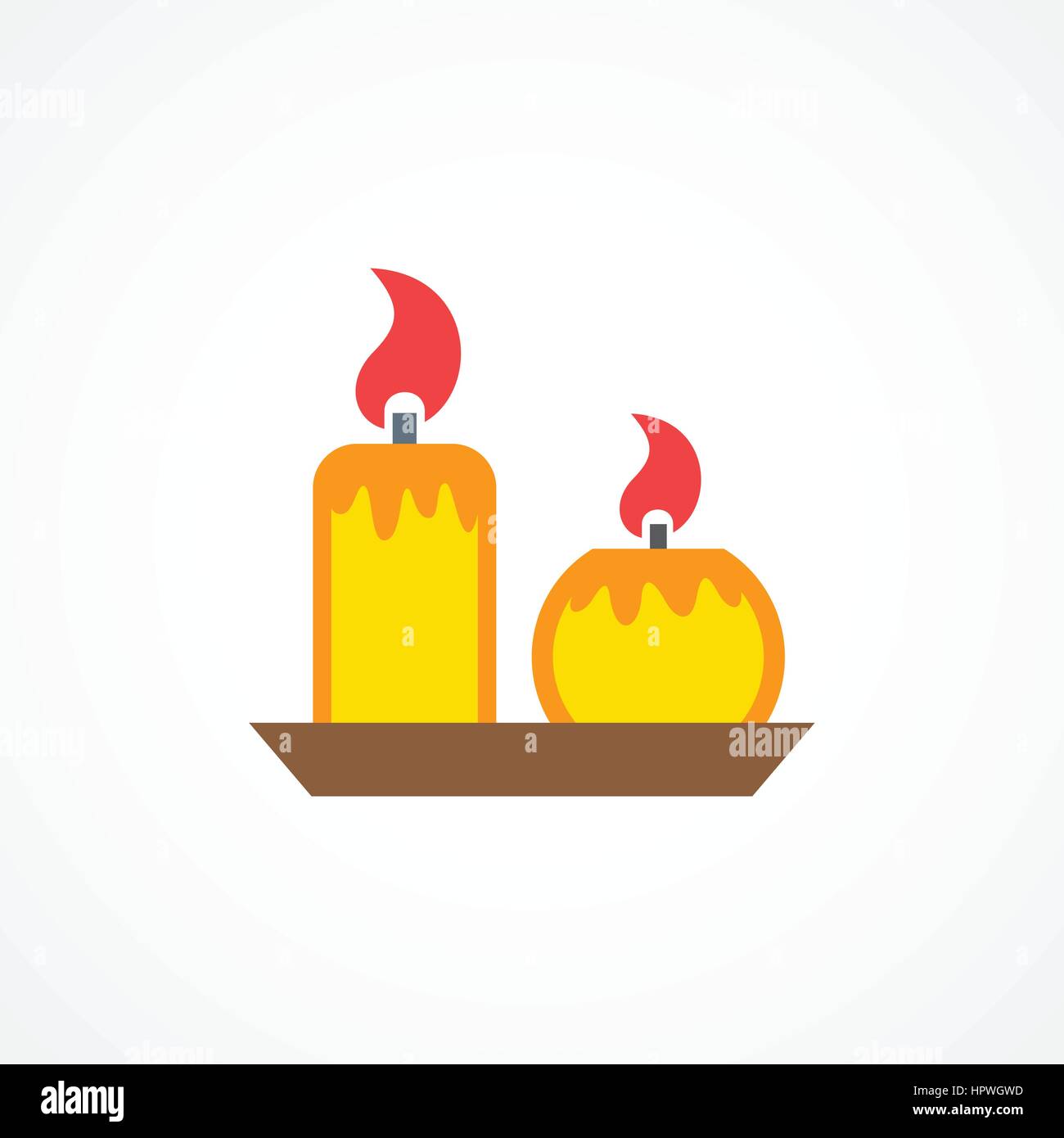 Candle icon on white background Stock Vector Image & Art - Alamy