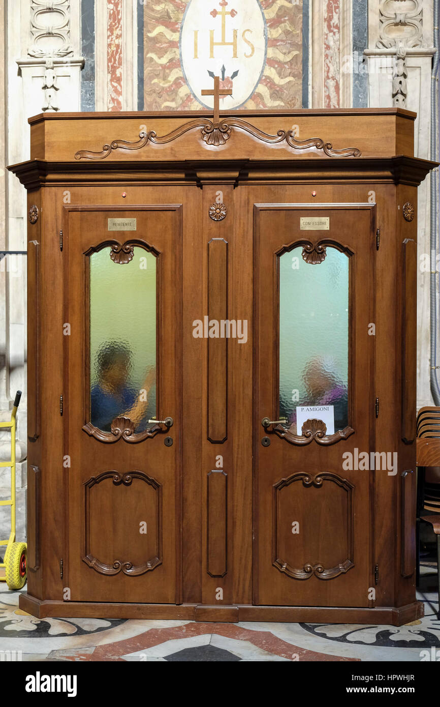 Inside catholic church confessional hi-res stock photography and images ...