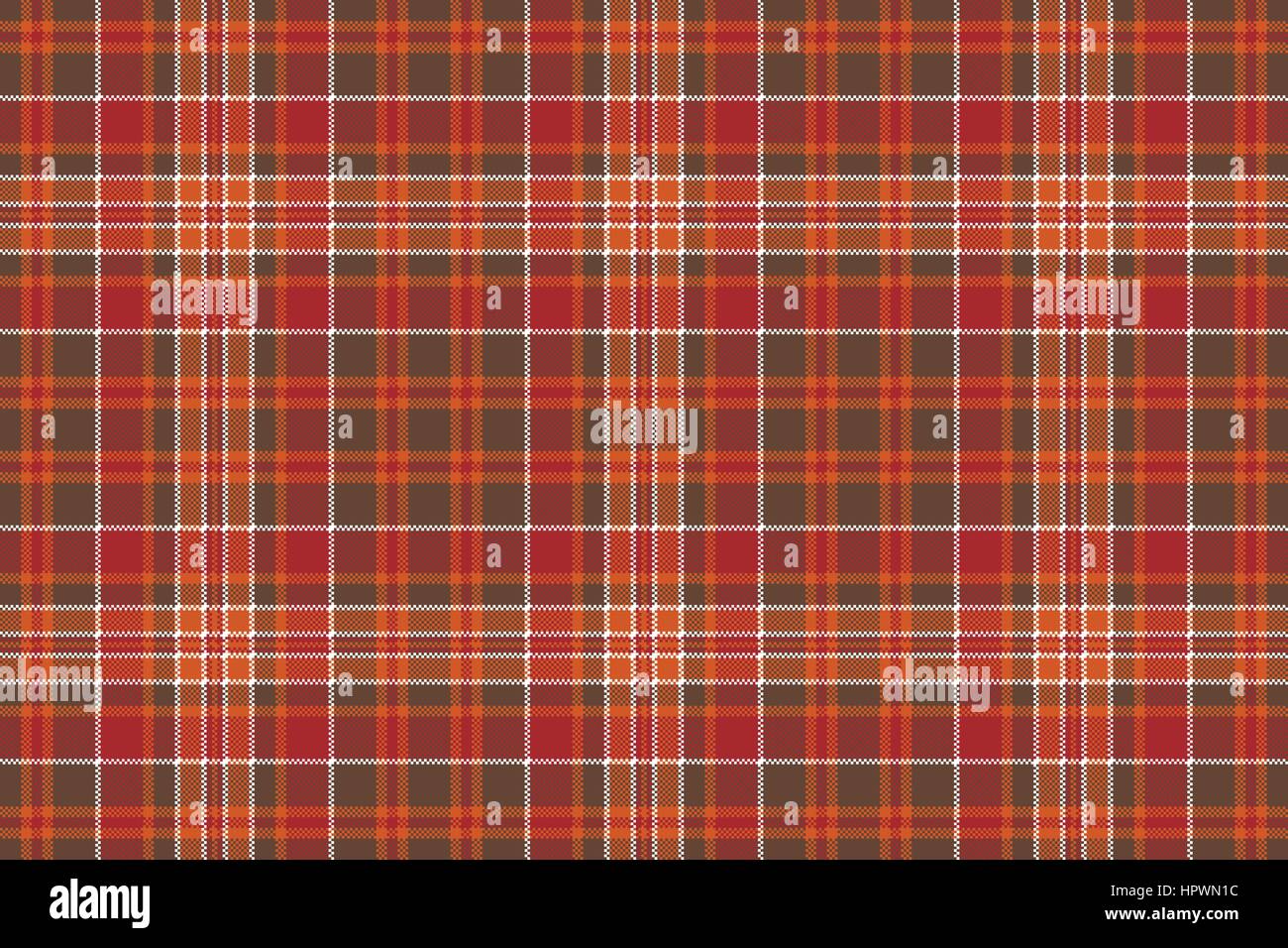 Red brown check square pixel seamless background. Vector illustration ...