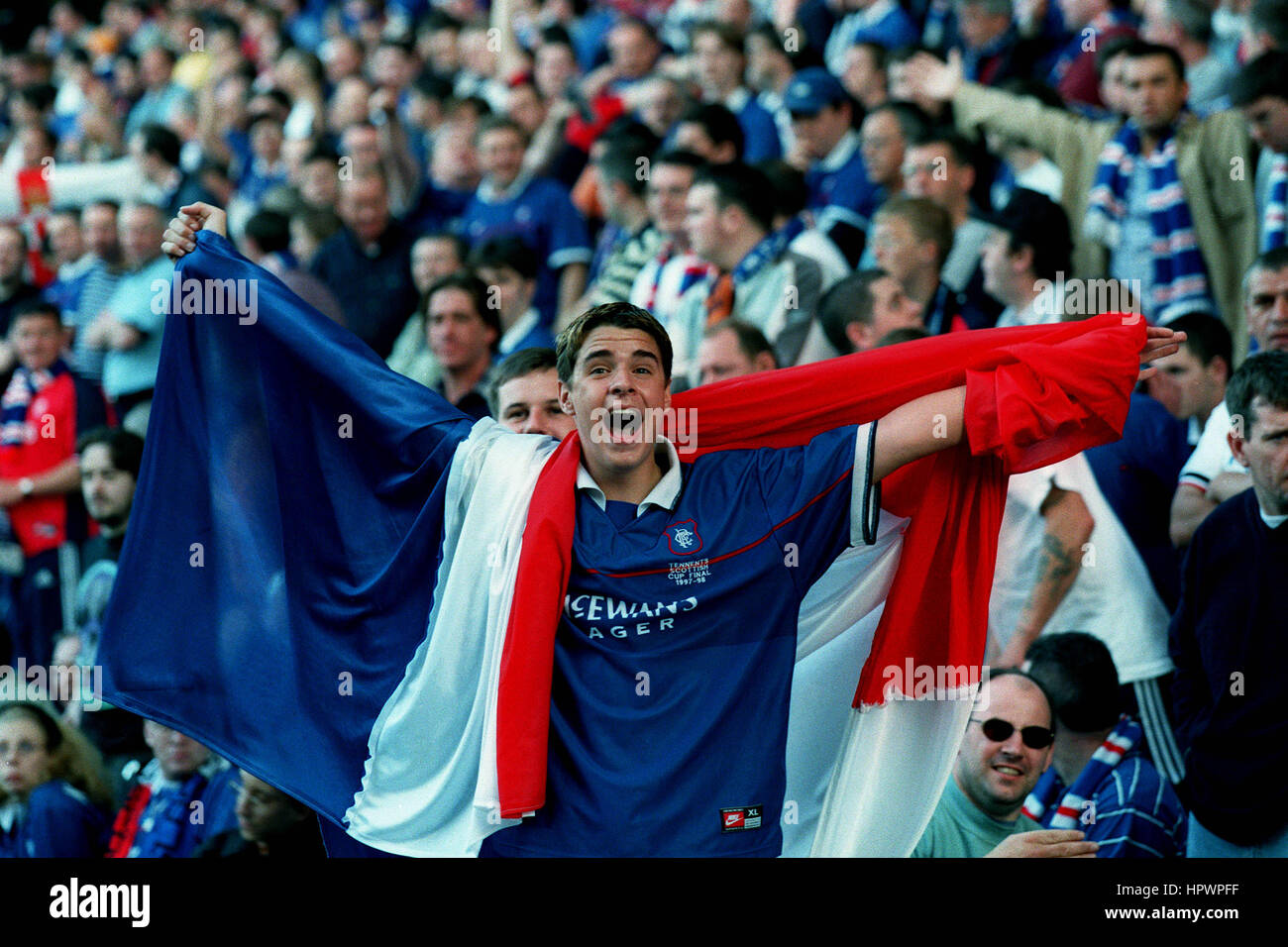 RANGERS FAN GLASGOW RANGERS FC 22 September 1998 Stock Photo Alamy