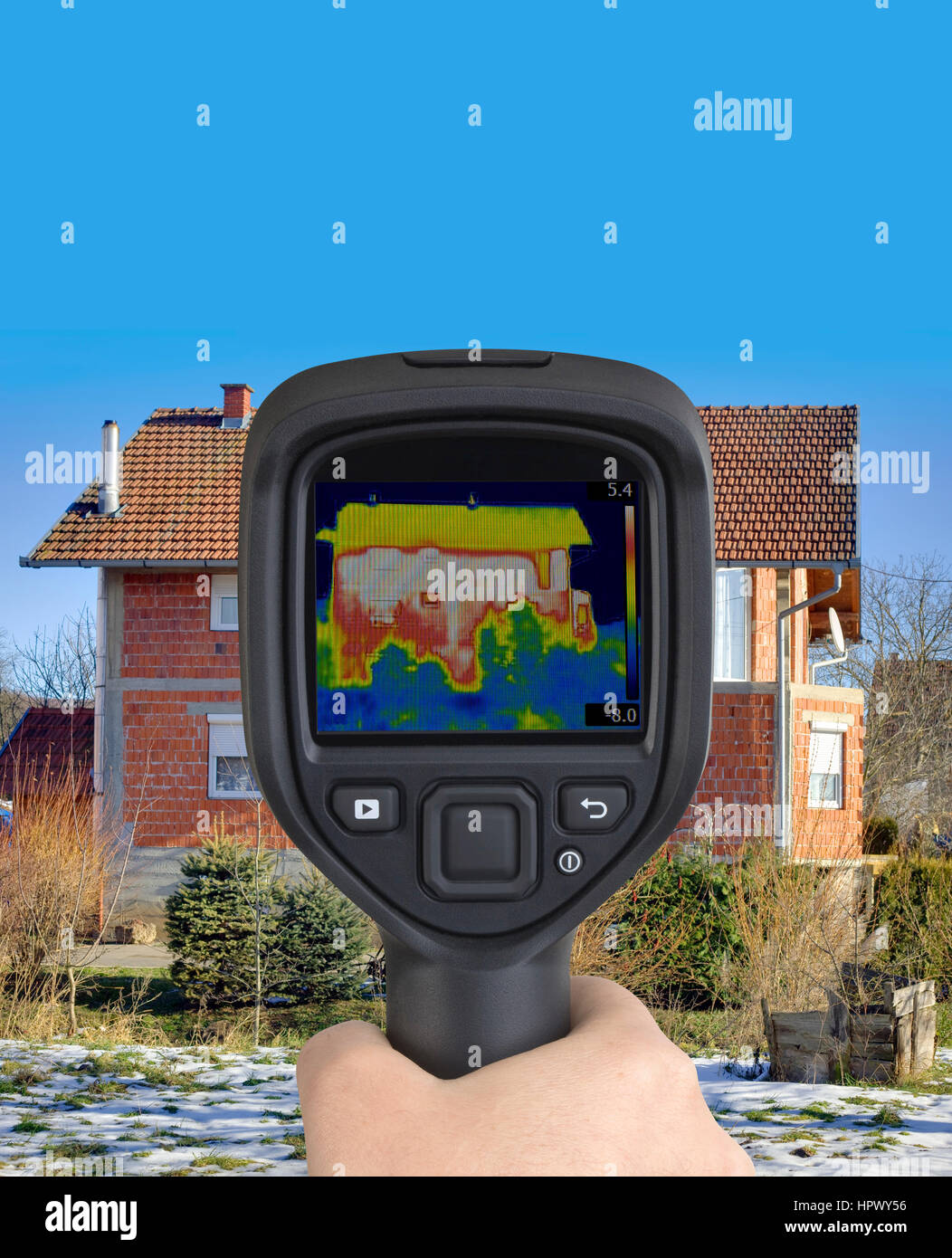 Thermal Image of Heat Leak from Raw Facade Wall Stock Photo Alamy