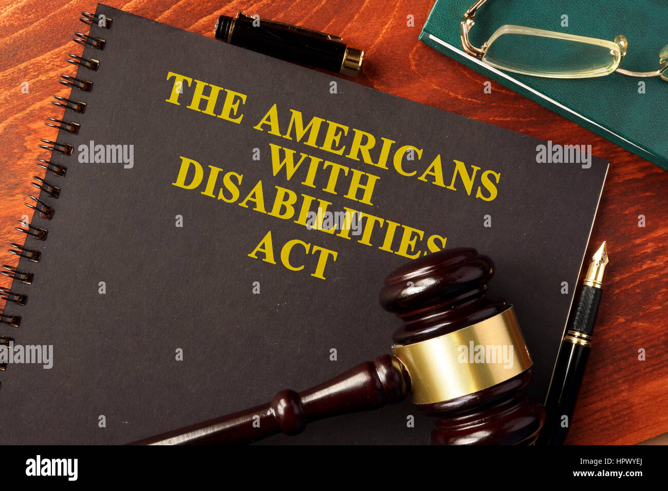 Book with title The Americans with Disabilities Act (ADA). Stock Photo