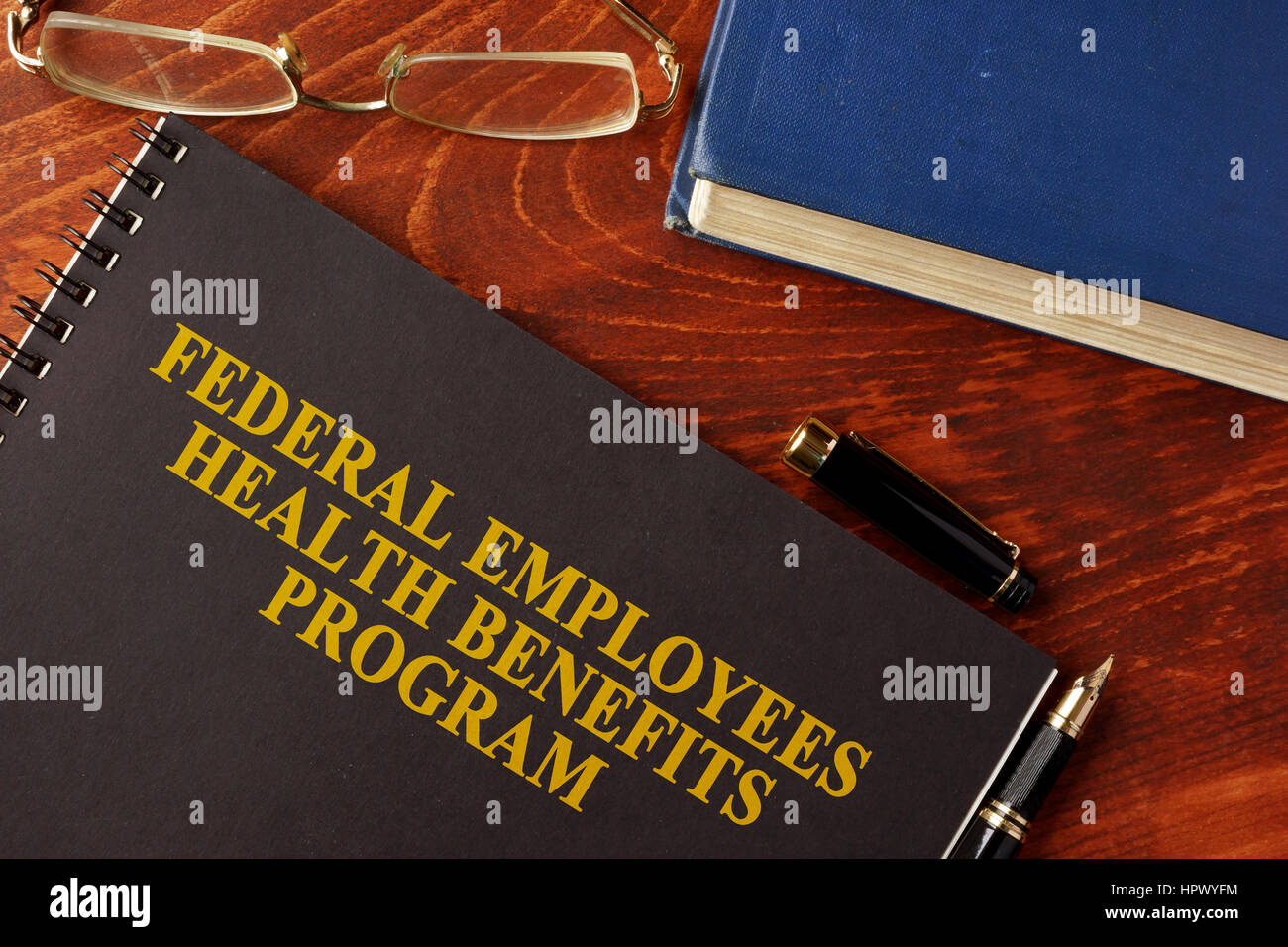Book with title Federal Employees Health Benefits Program (FEHB) Stock Photo
