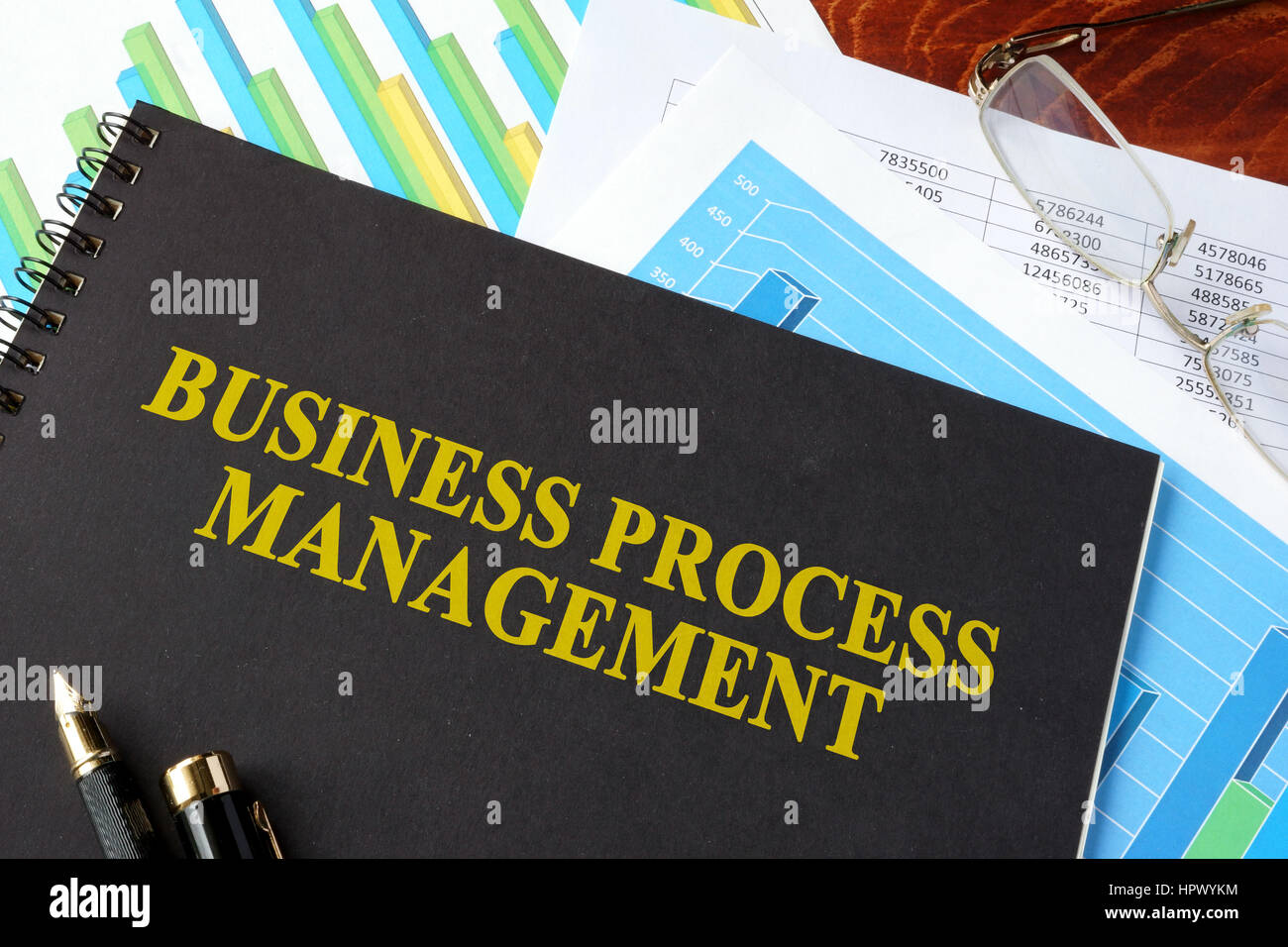 Book with title BPM Business Process Management. Stock Photo