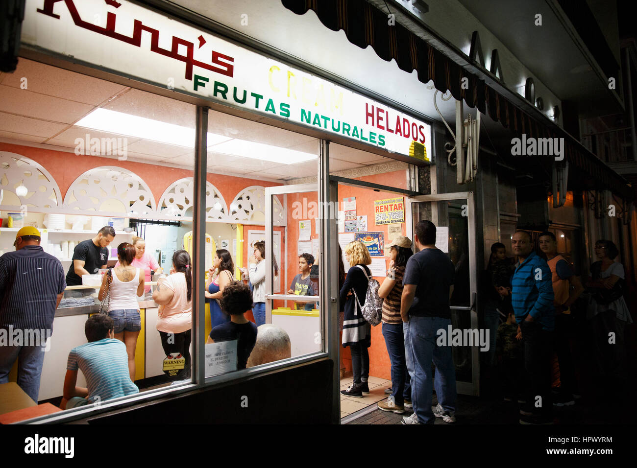 Ice cream shop, street scene, Ponce, Puerto Rico Stock Photo Alamy