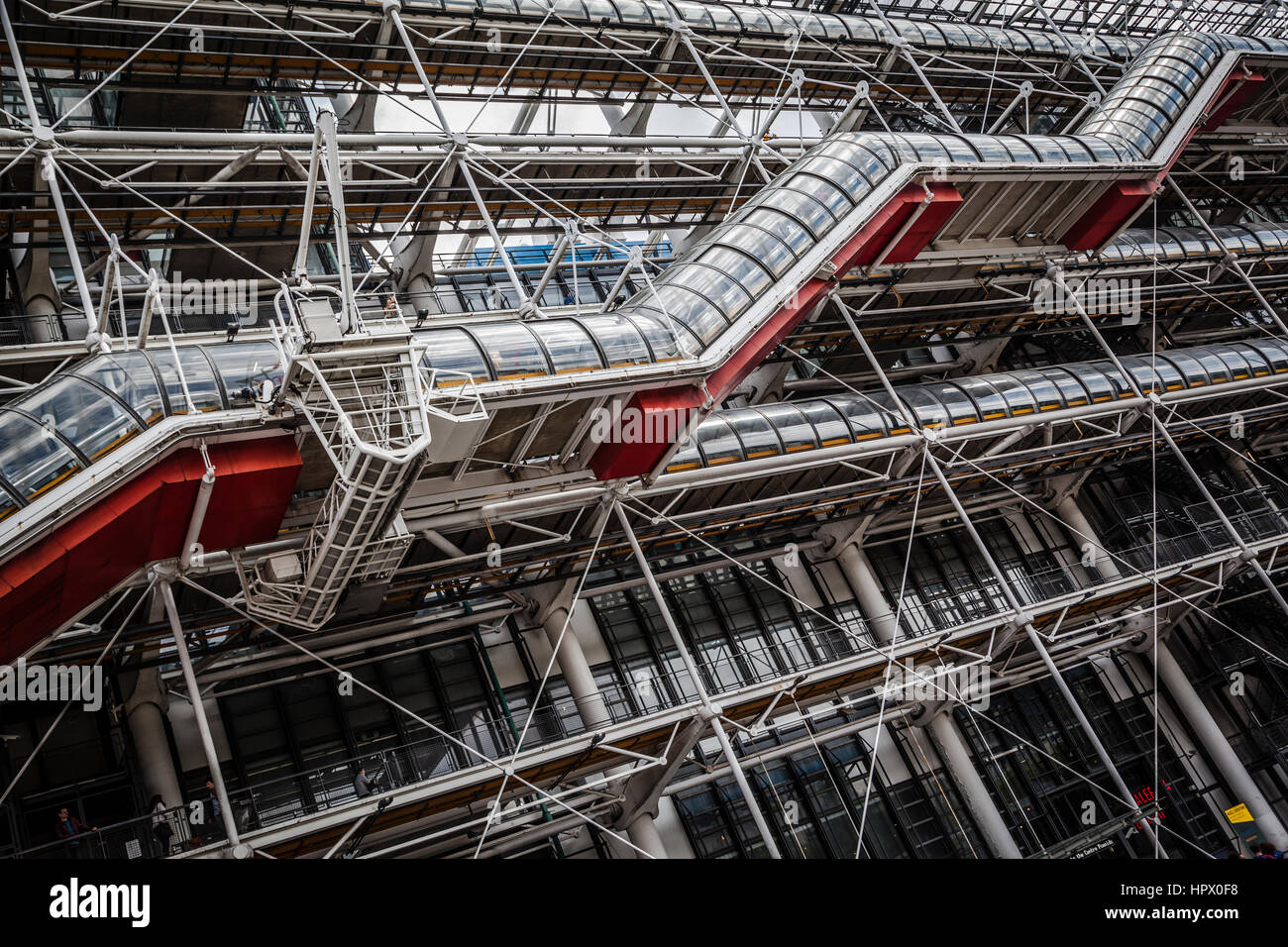 Centre Pompidou Paris Stairs Stock Photos & Centre Pompidou Paris