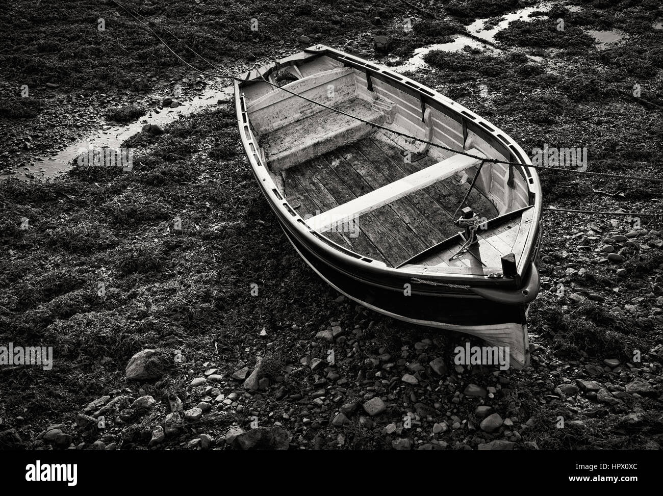 Old wooden rowing boat hi-res stock photography and images - Alamy