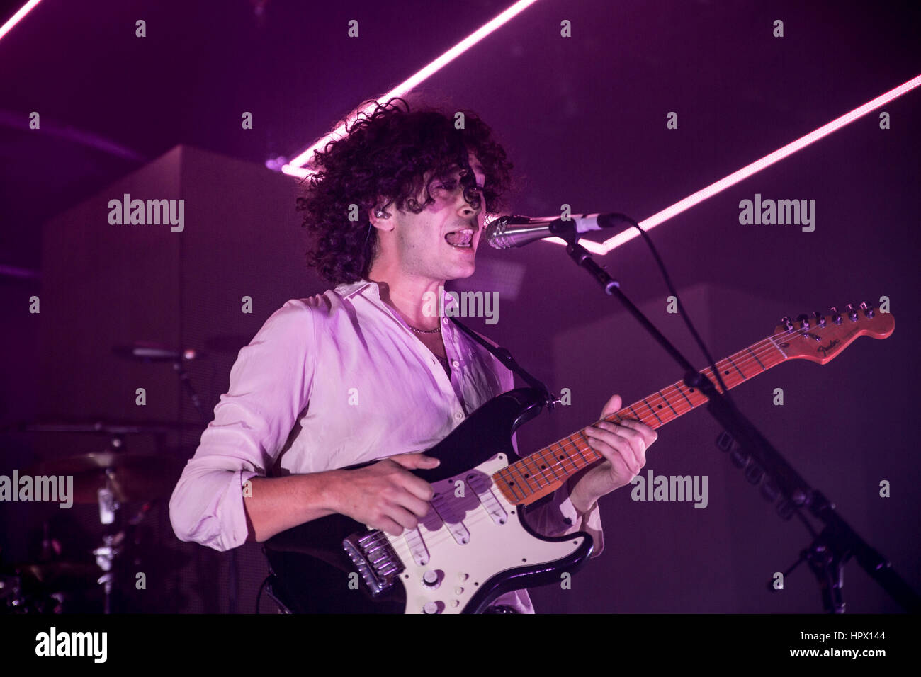 The 1975 Matty Healy Performing Live In Liverpool Stock Photo Alamy