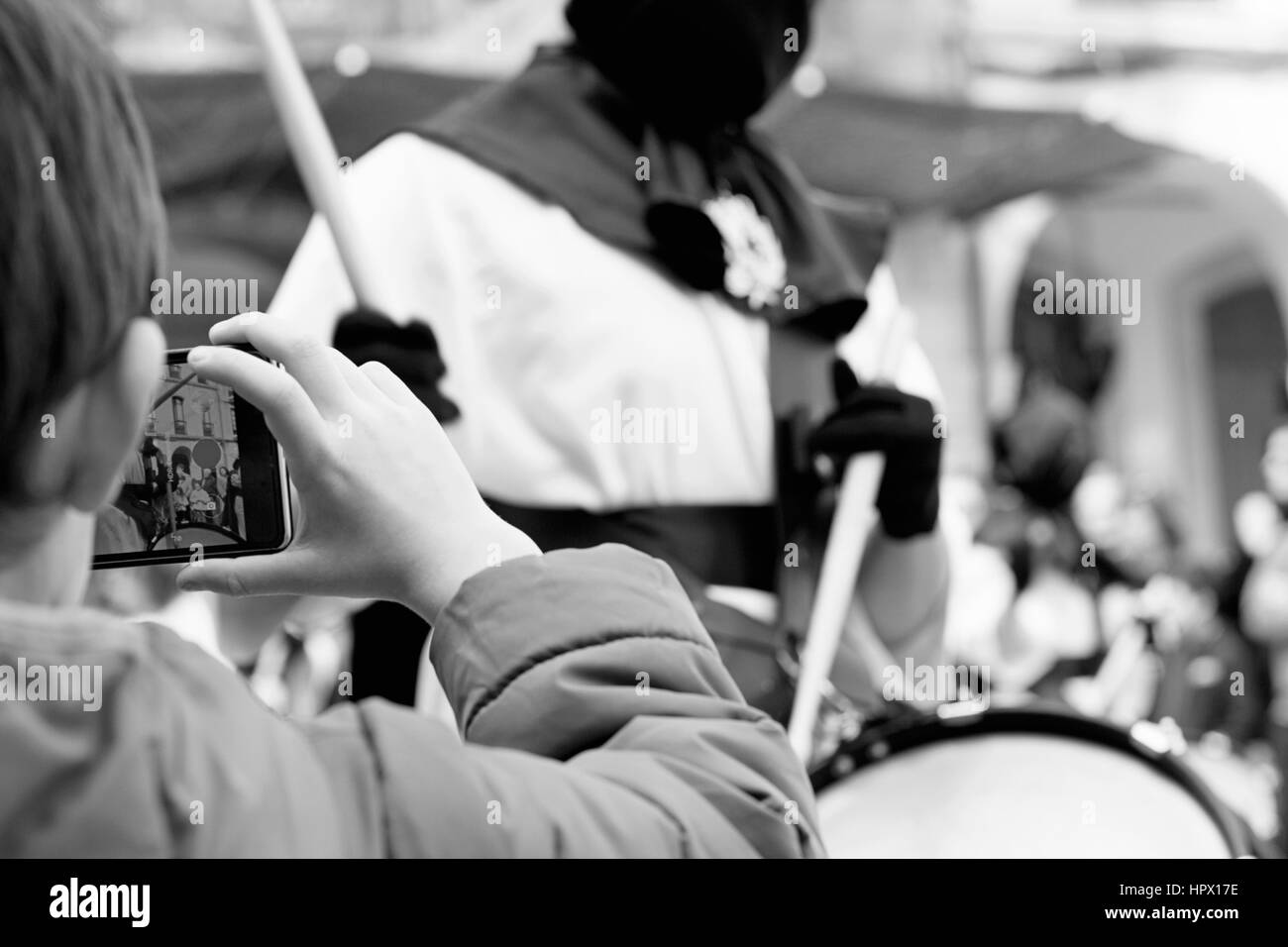 Holy Week Foot Procession Procession. Holy week Stock Photo - Alamy