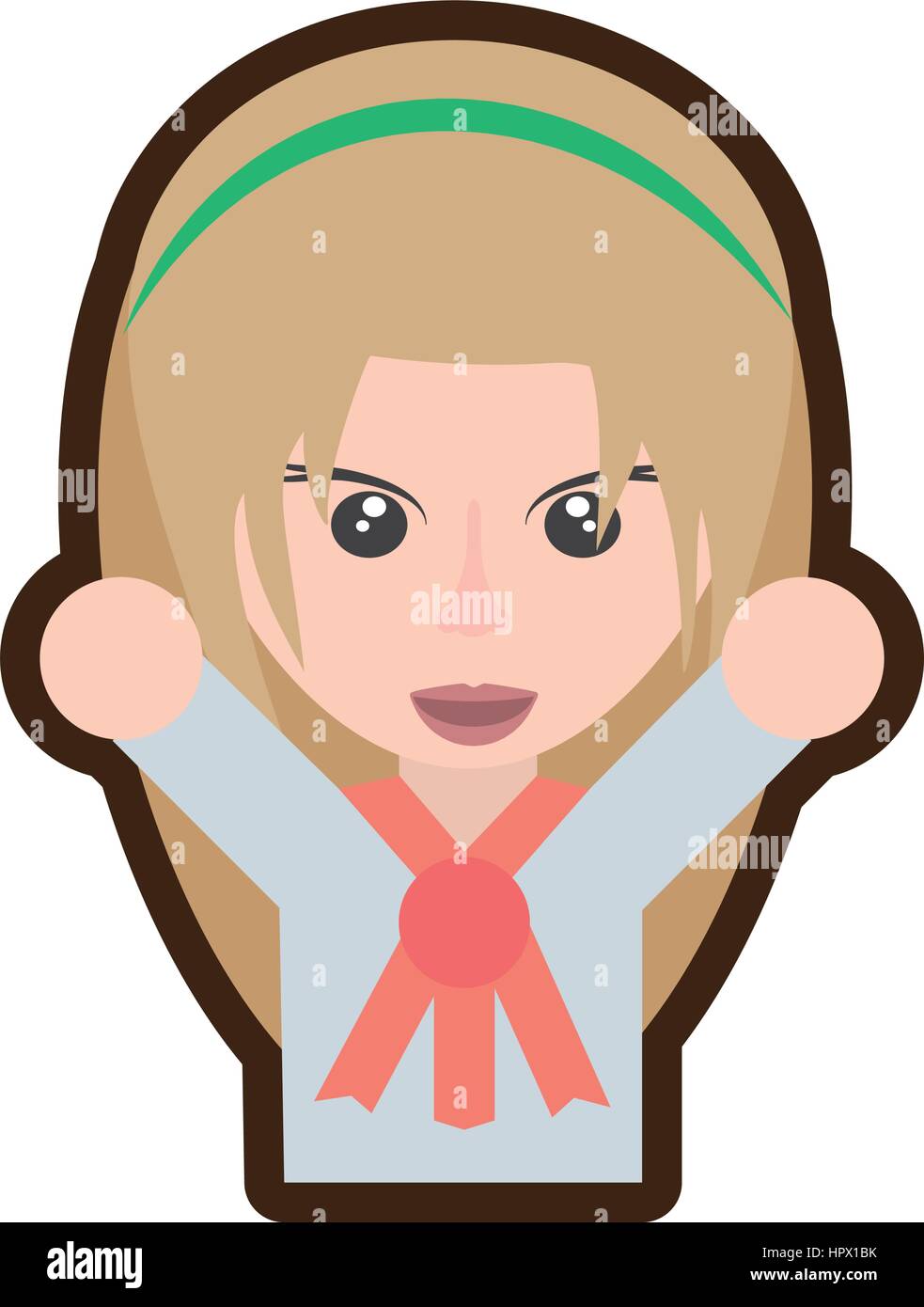cartoon japanese girl student uniform Stock Vector Image & Art Alamy