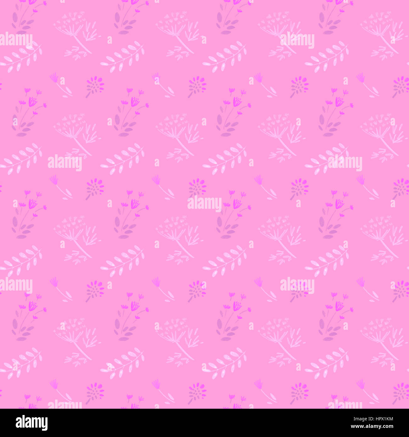 Seamless pattern with cute little flowers Stock Photo