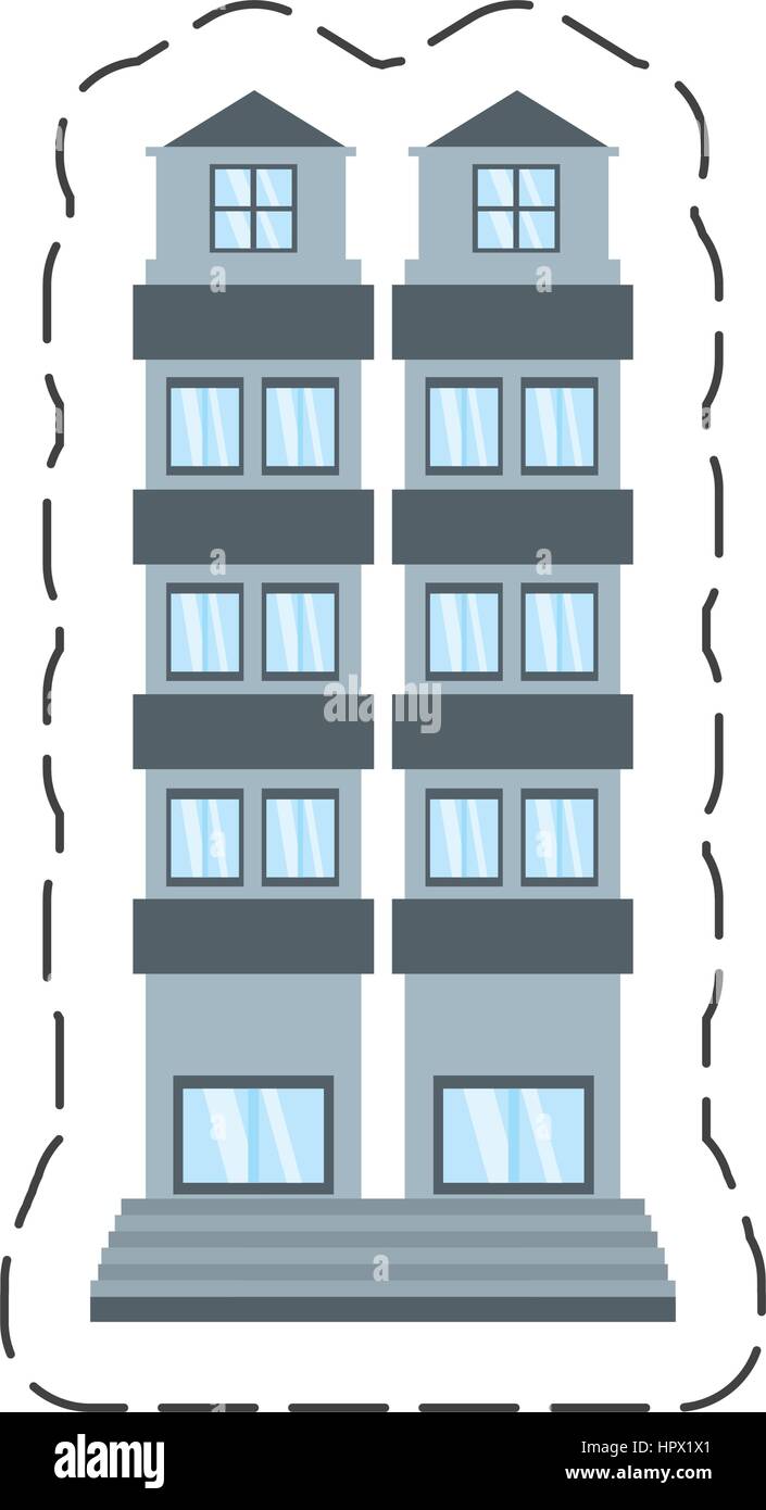 Cartoon Building Apartment Family Stock Vector Image Art Alamy