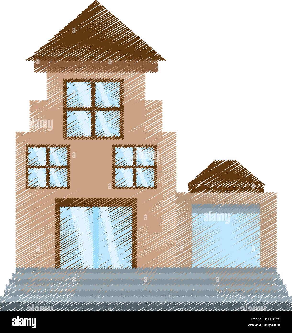 drawing real estate apartment building Stock Vector Image & Art Alamy