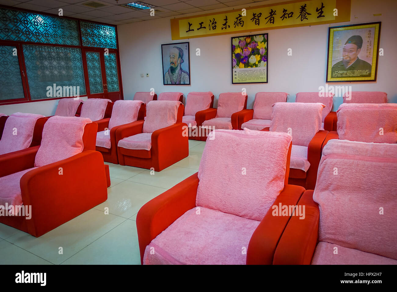 BEIJING, CHINA 29 JANUARY, 2017 Chinese massage clinic with room
