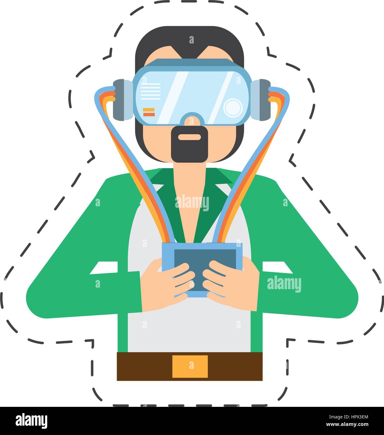 3d realistic man with mask Stock Vector Images - Alamy