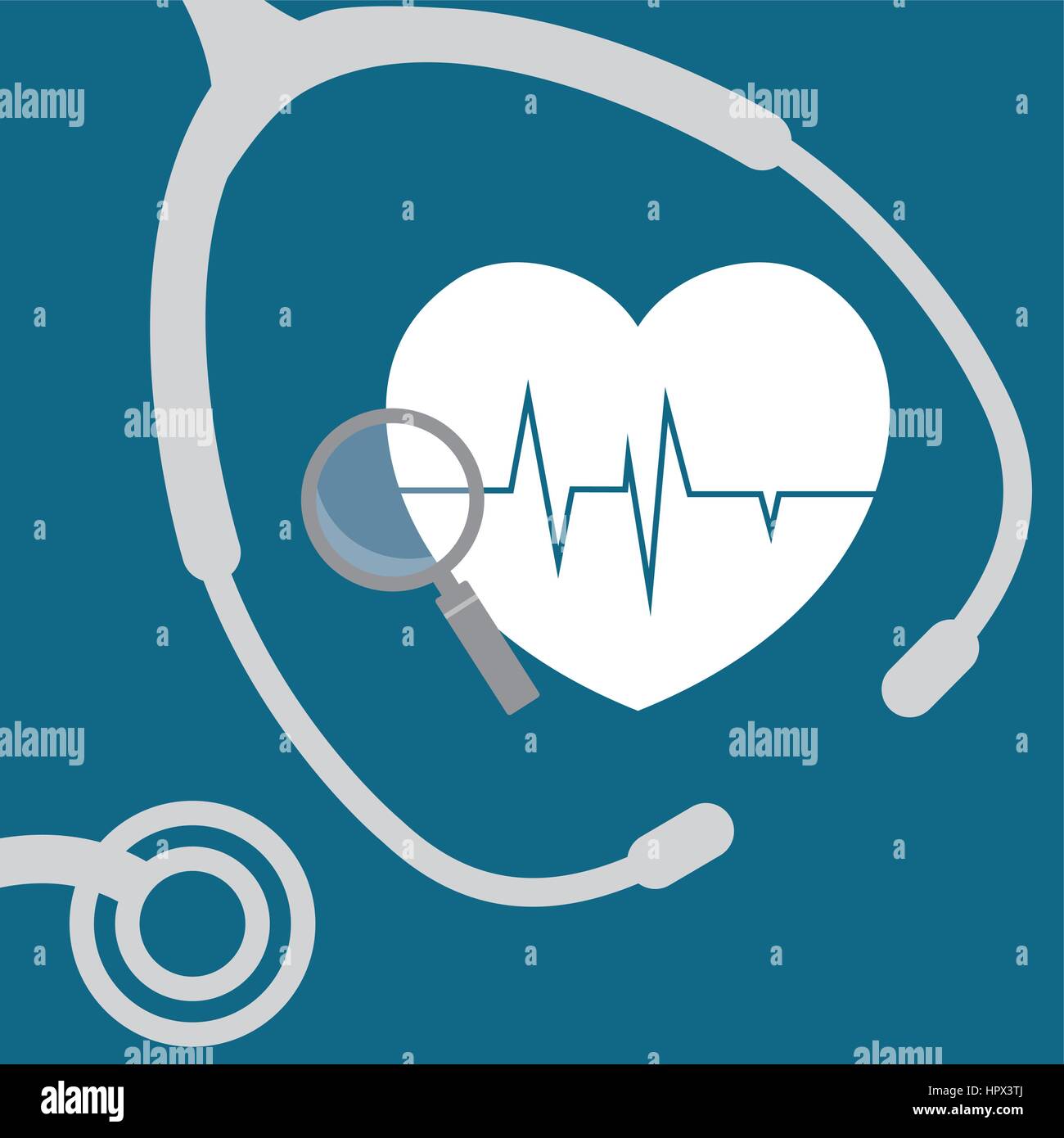 heartbeat search health care Stock Vector Image & Art - Alamy