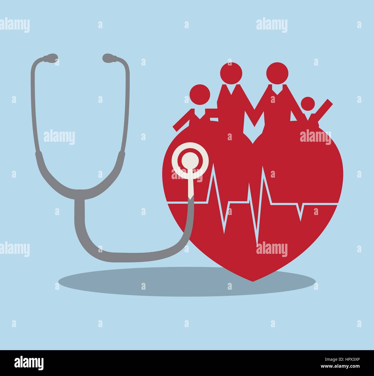 family heart medical health care Stock Vector Image & Art - Alamy