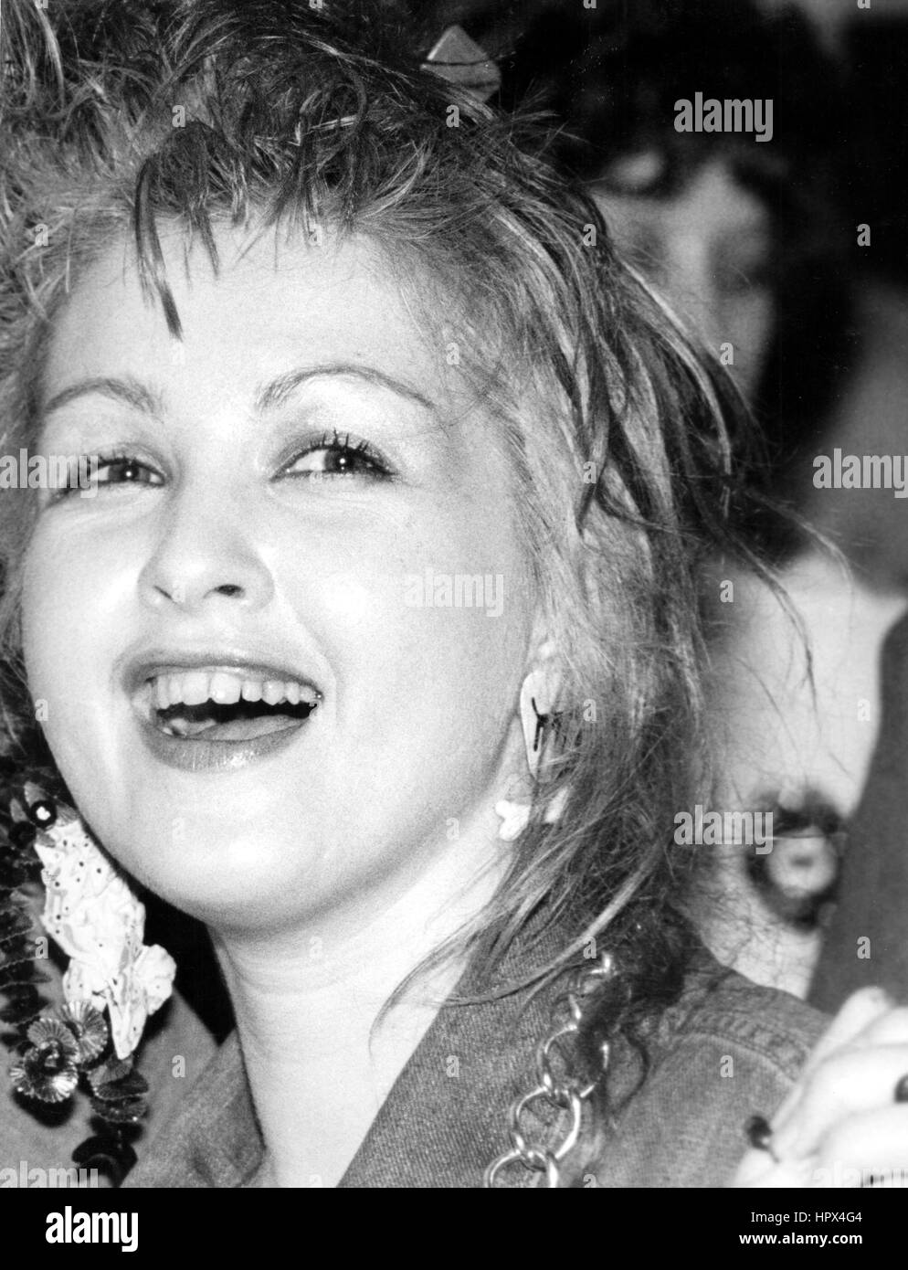 Cyndi Lauper pictured in Fern Park, Florida in the 1980s. Stock Photo