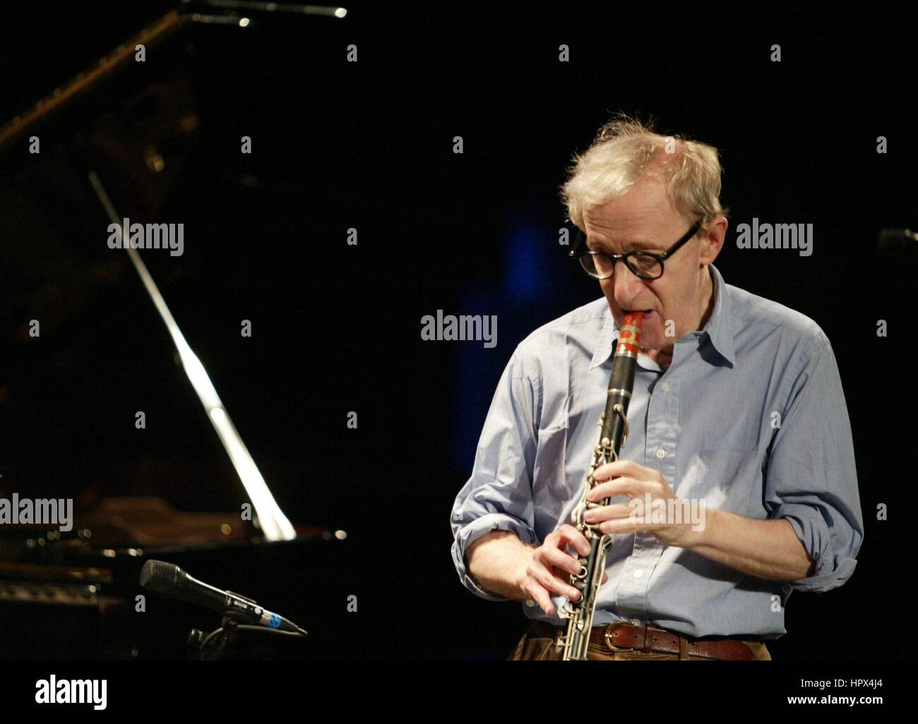Woody Allen and His New Orleans Jazz Band performing at Teatro