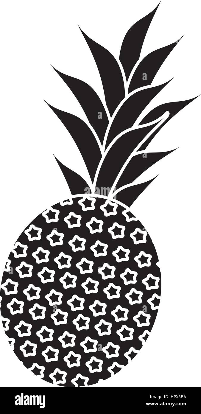 sweet pineapple tropical fruit pictogram Stock Vector Image & Art - Alamy