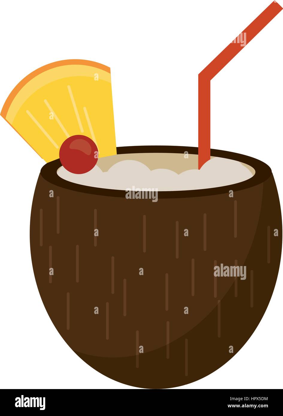 cocktail coconut fresh drink Stock Vector Image & Art - Alamy