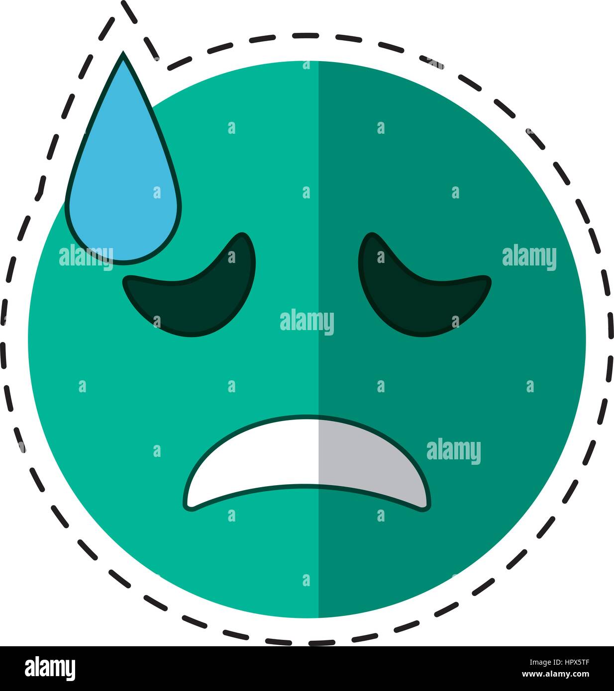cartoon crying face emoticon funny Stock Vector Image & Art - Alamy