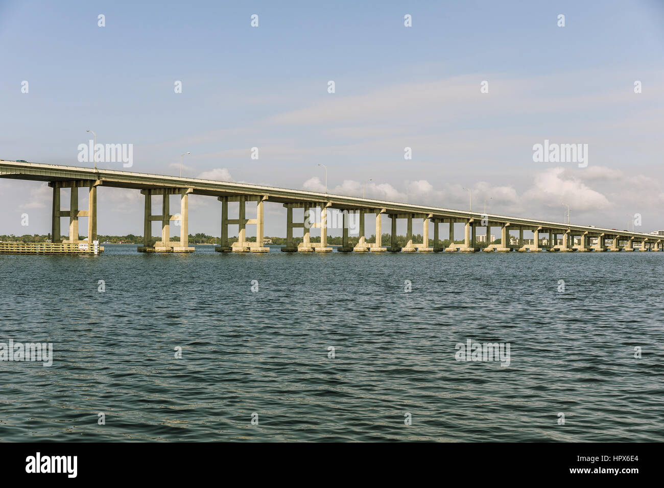 Caloosahatchee Bridge in Fort Myers, Florida. USA Stock Photo