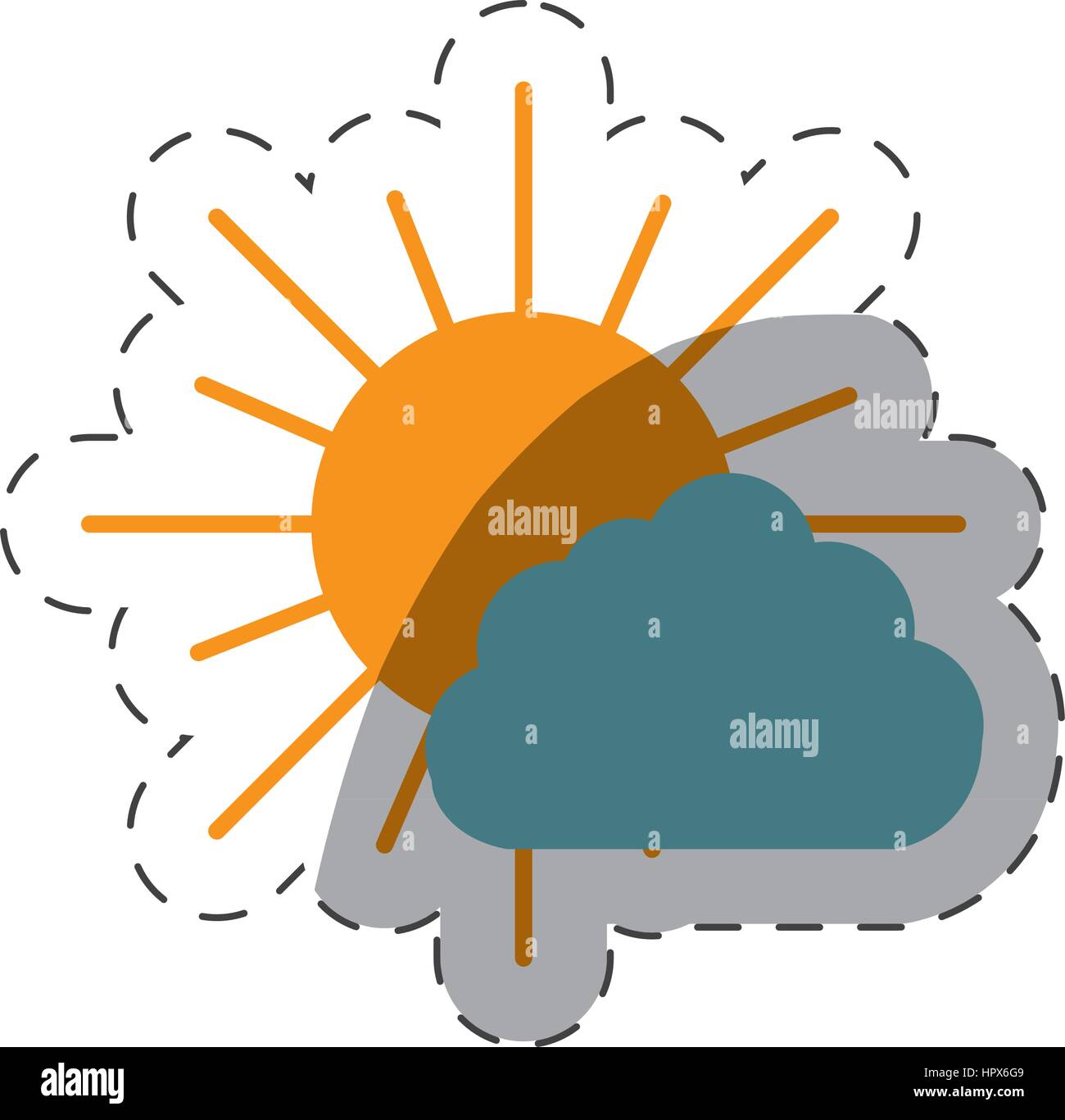sun and cloud weather Stock Vector Image & Art - Alamy