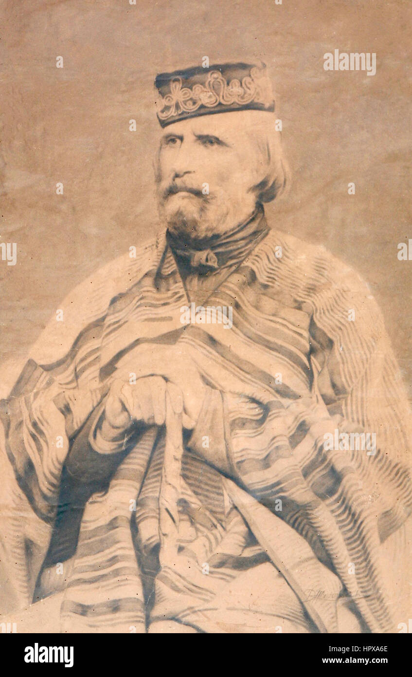 Portrait of Italian general Giuseppe Garibaldi Stock Photo