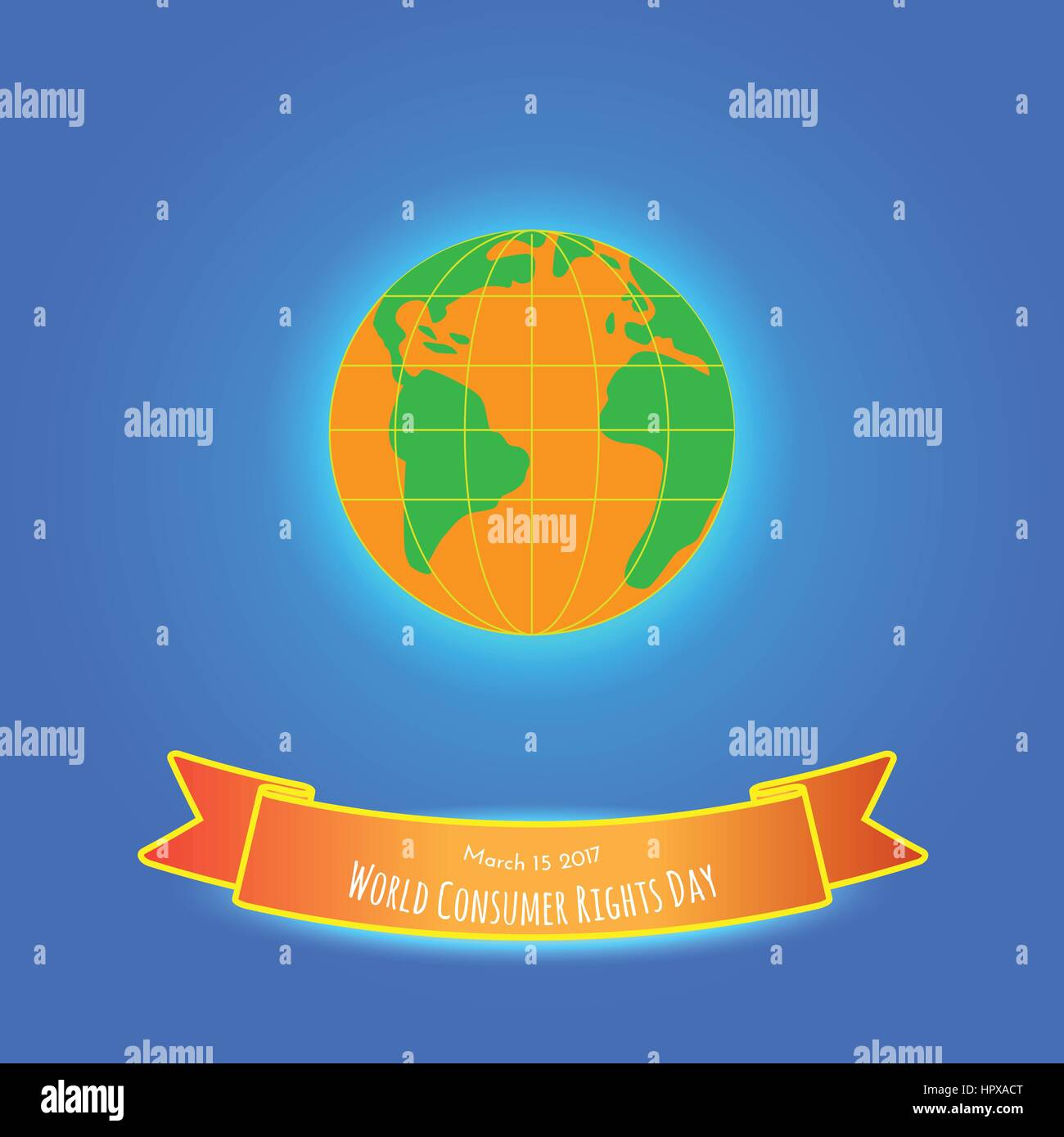 Orange earth with green on blue background Stock Vector Image & Art Alamy