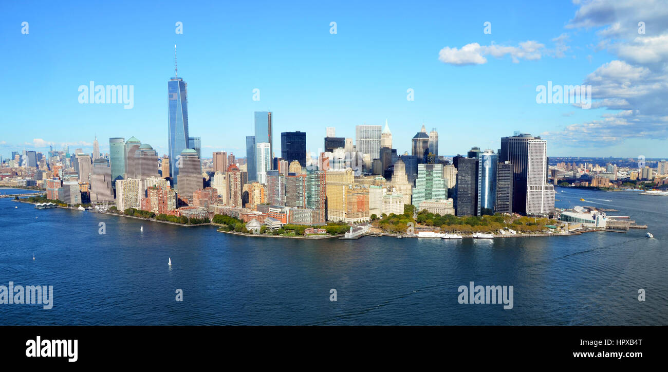 New york city manhattan helicopter hi-res stock photography and images ...