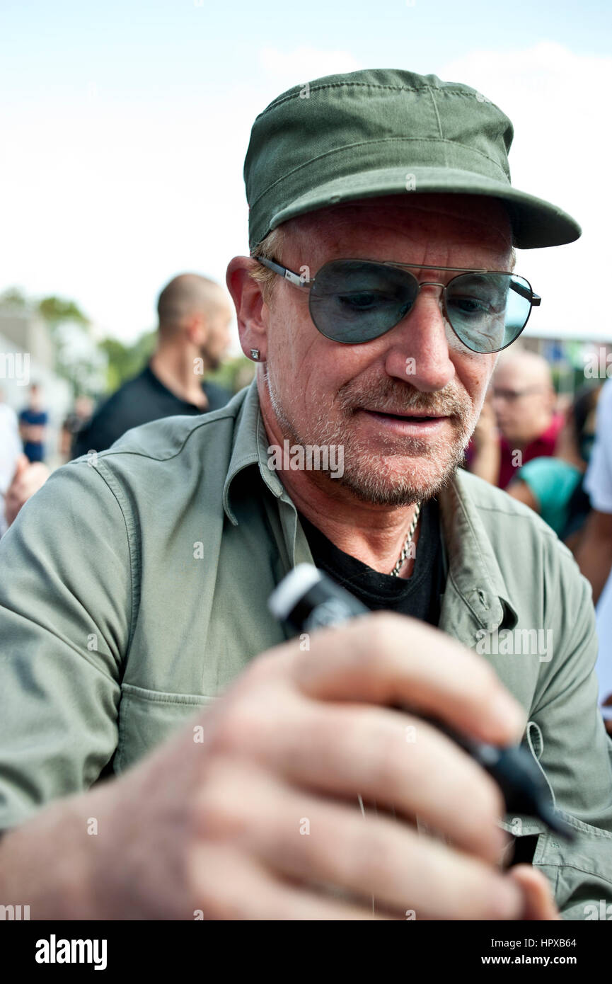 Bono Vox (U2) in Turin on semptember 2015 Stock Photo