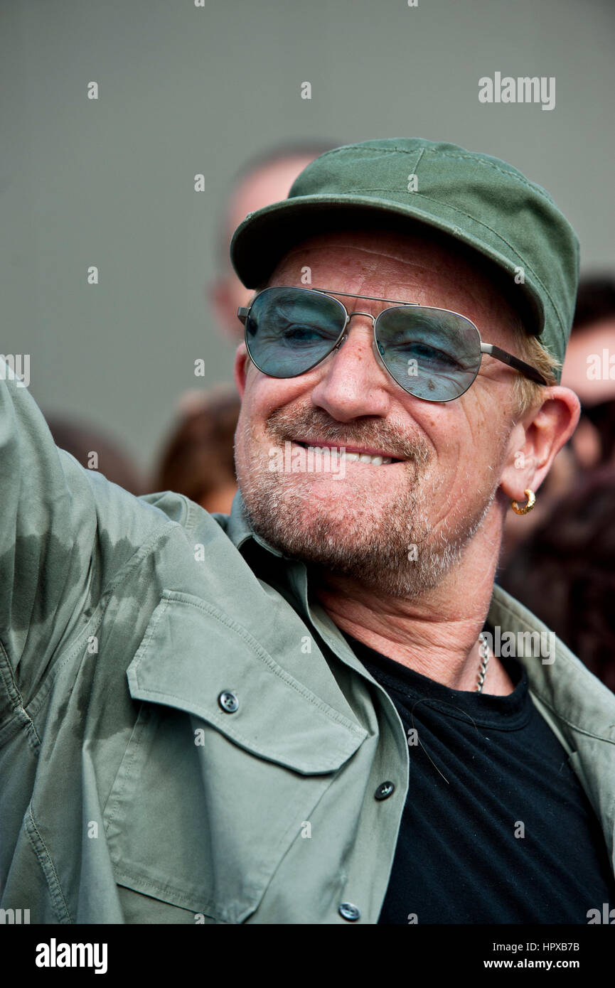 Bono Vox (U2) in Turin on semptember 2015 Stock Photo