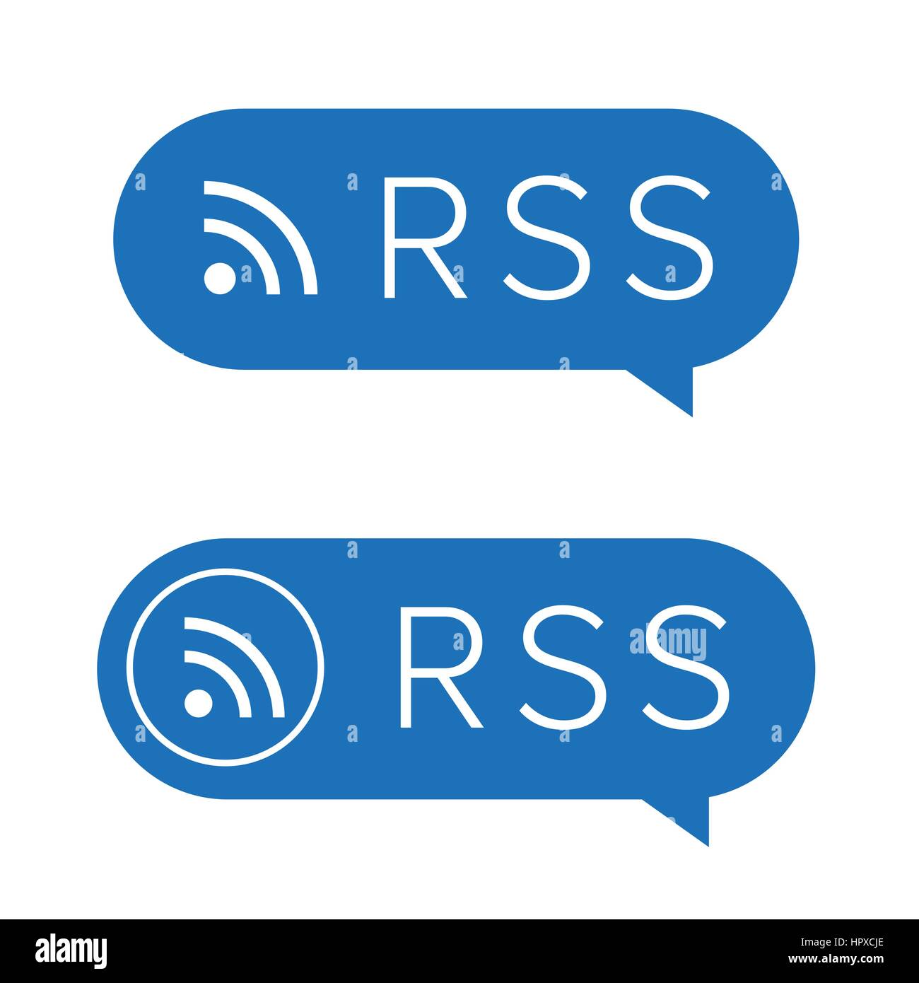 RSS feed icon sign Stock Vector