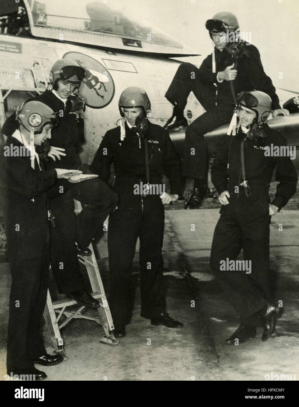 Pilots of the squadron The Skyblazers, USA Stock Photo