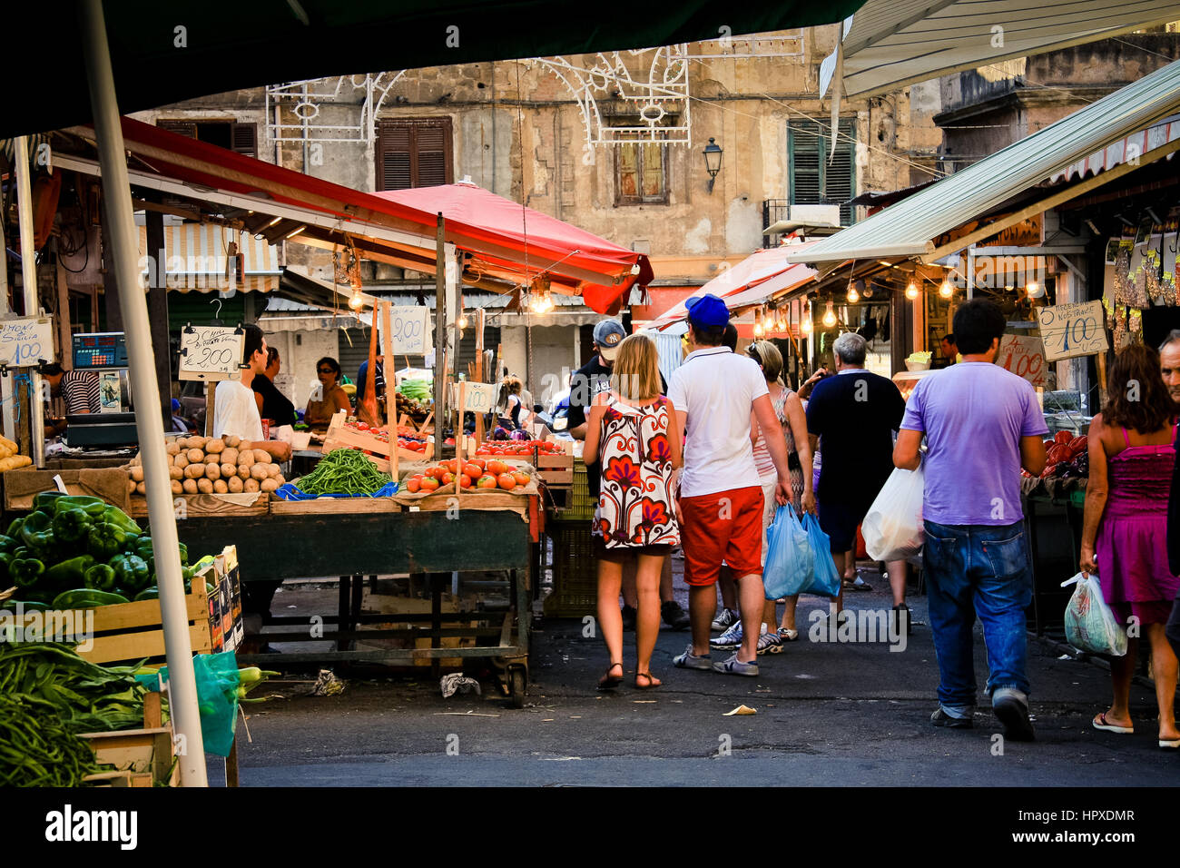 Italy, Palermo, Ballarò fruit market Stock Photo