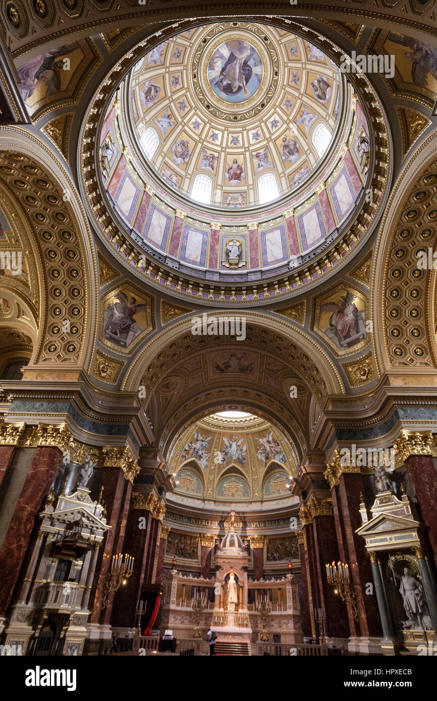 Interior of the cupola, Dome of St. Stephen's Basilica, Budapest