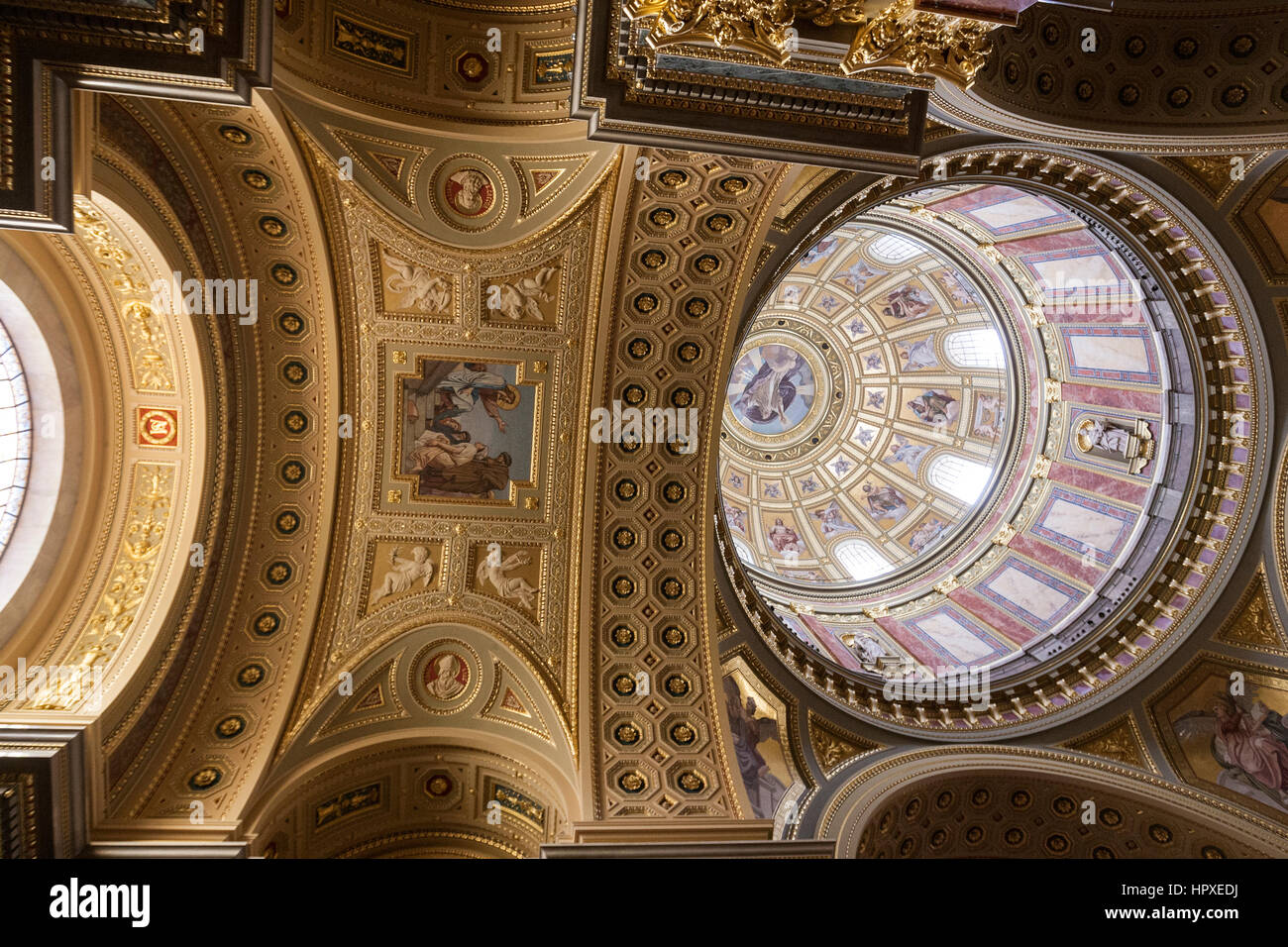 Interior of the cupola, Dome of St. Stephen's Basilica, Budapest