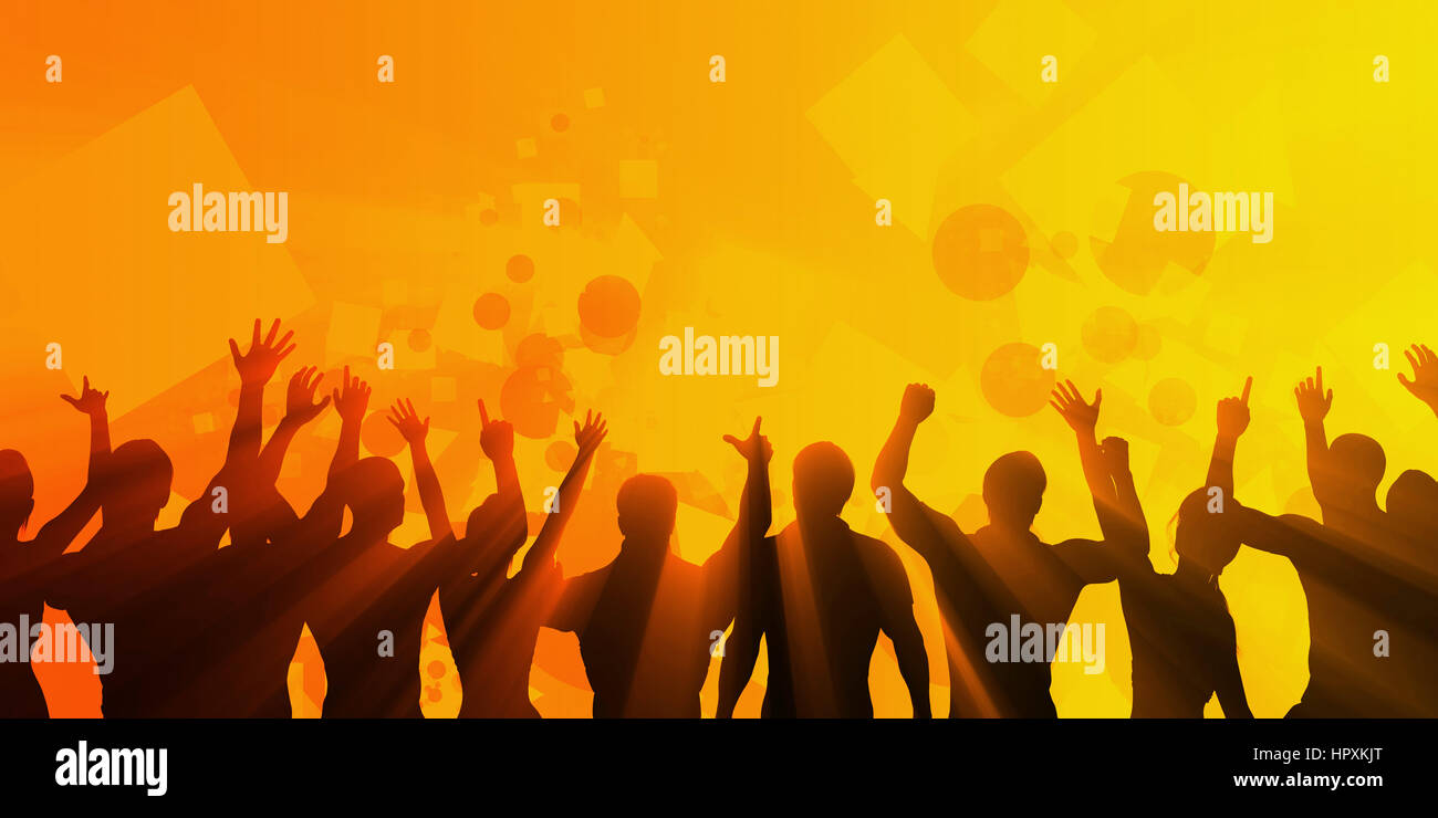 Party People in a Club Having Fun Stock Photo - Alamy